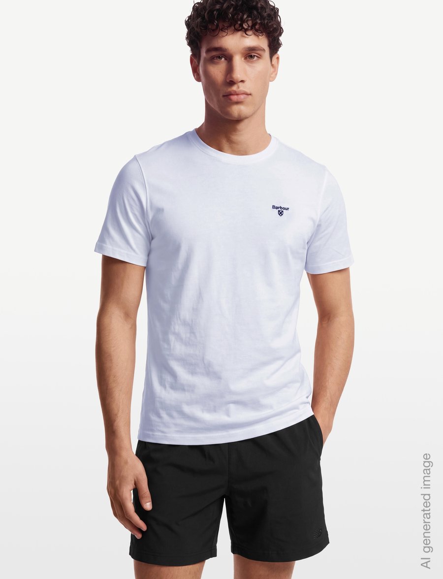 Barbour - Barbour Essential Sports T-Shirt - korte mouwen - white - 3