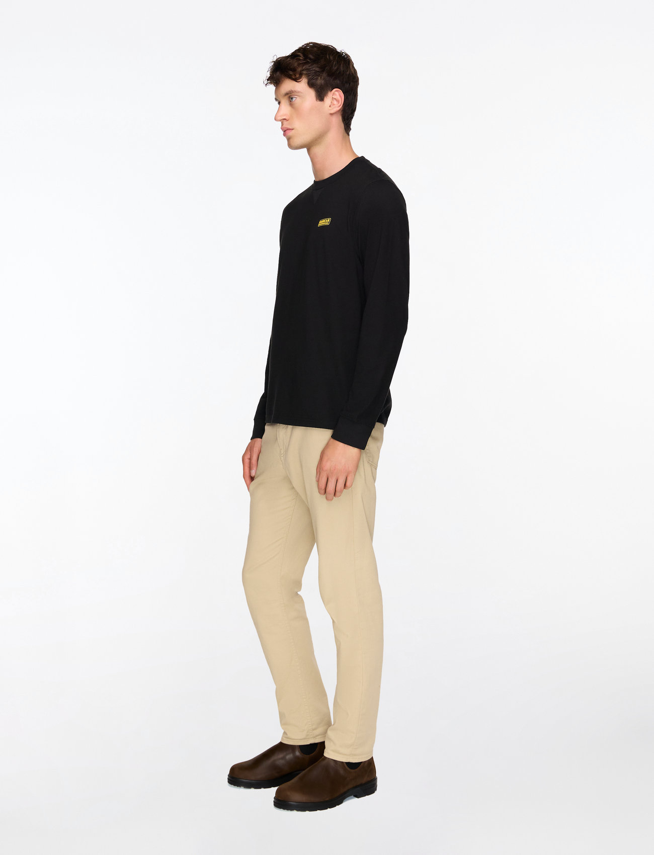 Barbour - B.Intl L/S Logo Tee - t-shirts à manches longues - black - 3