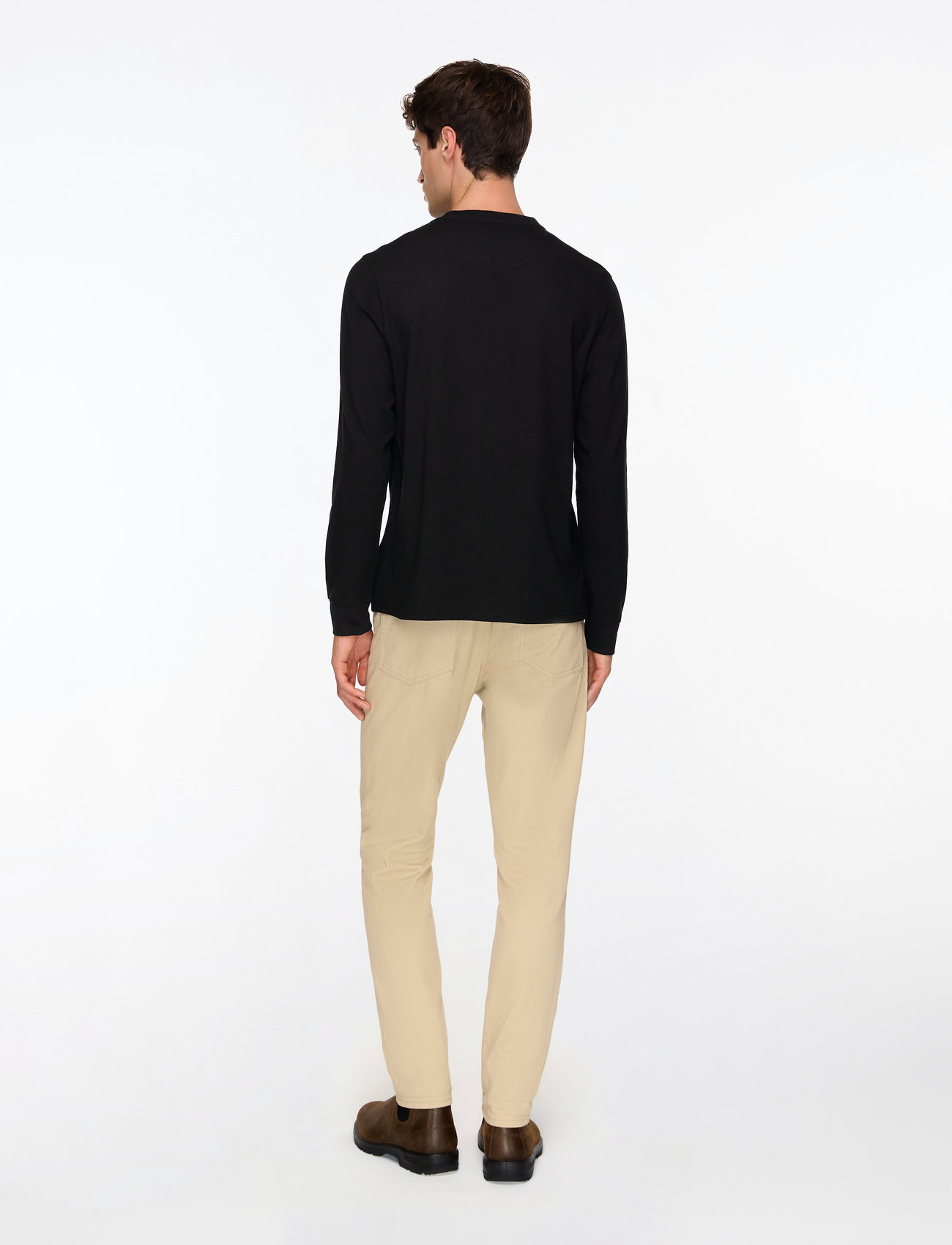 Barbour - B.Intl L/S Logo Tee - t-shirts à manches longues - black - 4