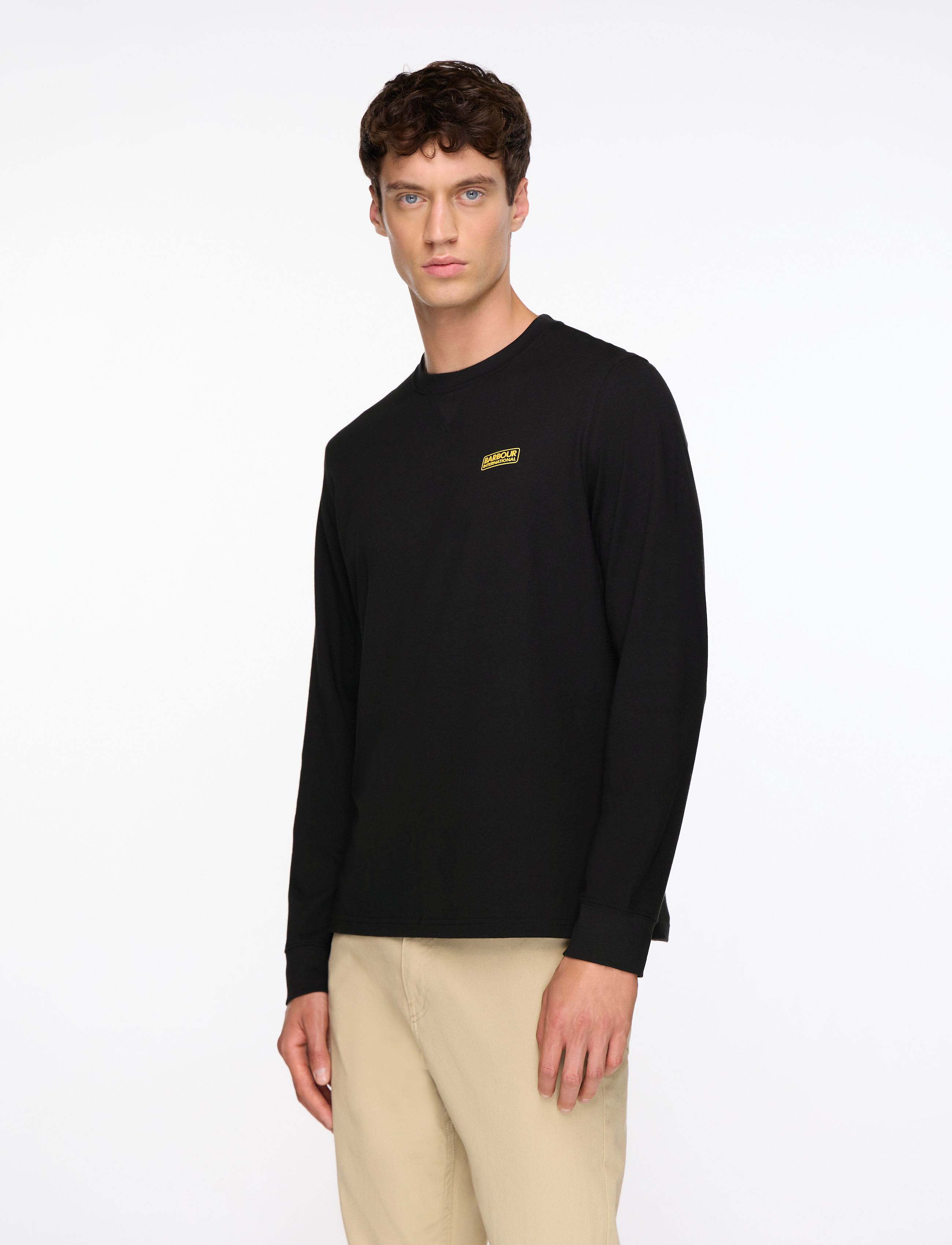 Barbour B.Intl L/S Logo Tee - Deals - BLACK / black