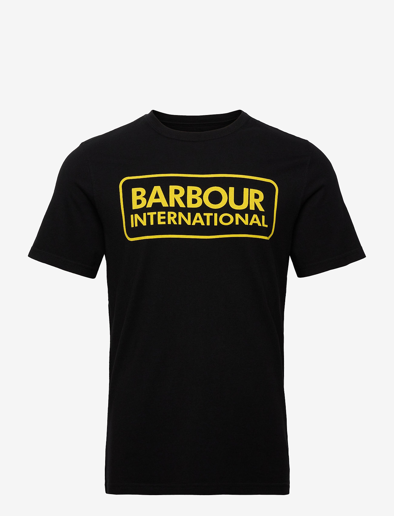 Barbour - B.Intl Essential Large Logo Tee - kortermede t-skjorter - black/yellow - 0