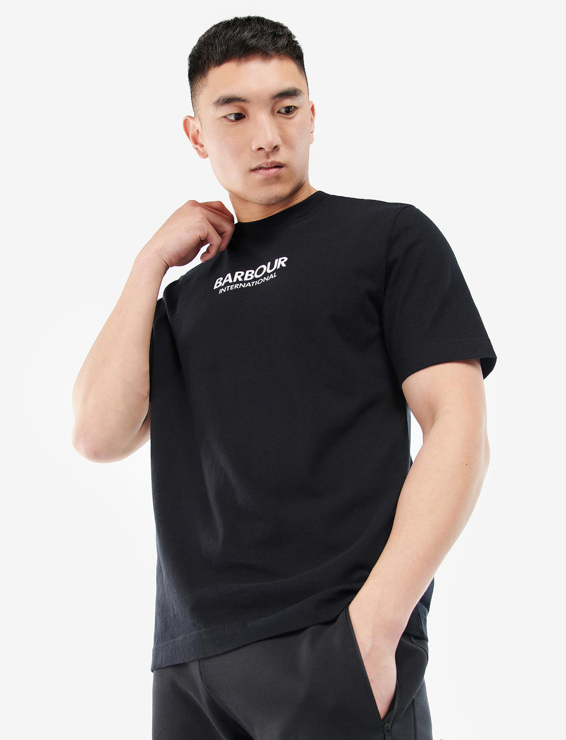 Barbour black t discount shirt