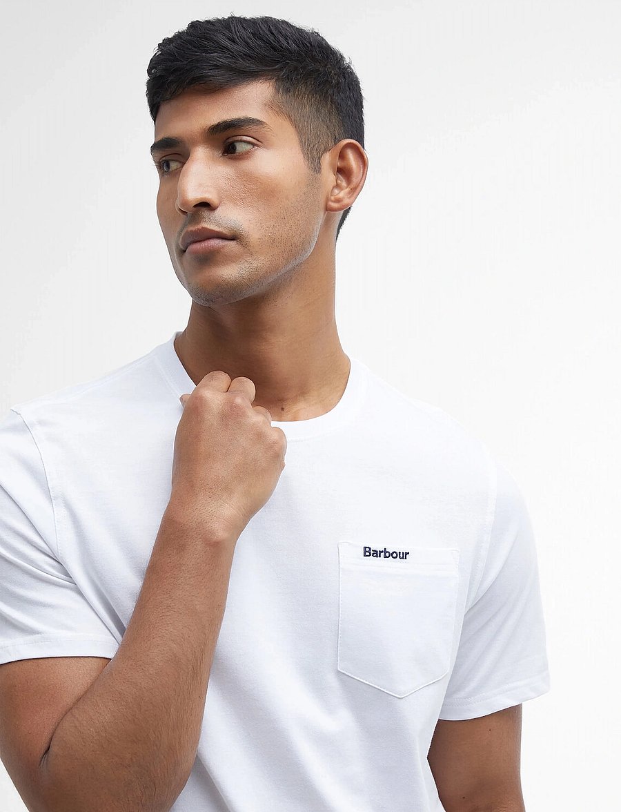 Barbour - Barbour Langdon Pocket - lühikeste varrukatega t-särgid - white - 3