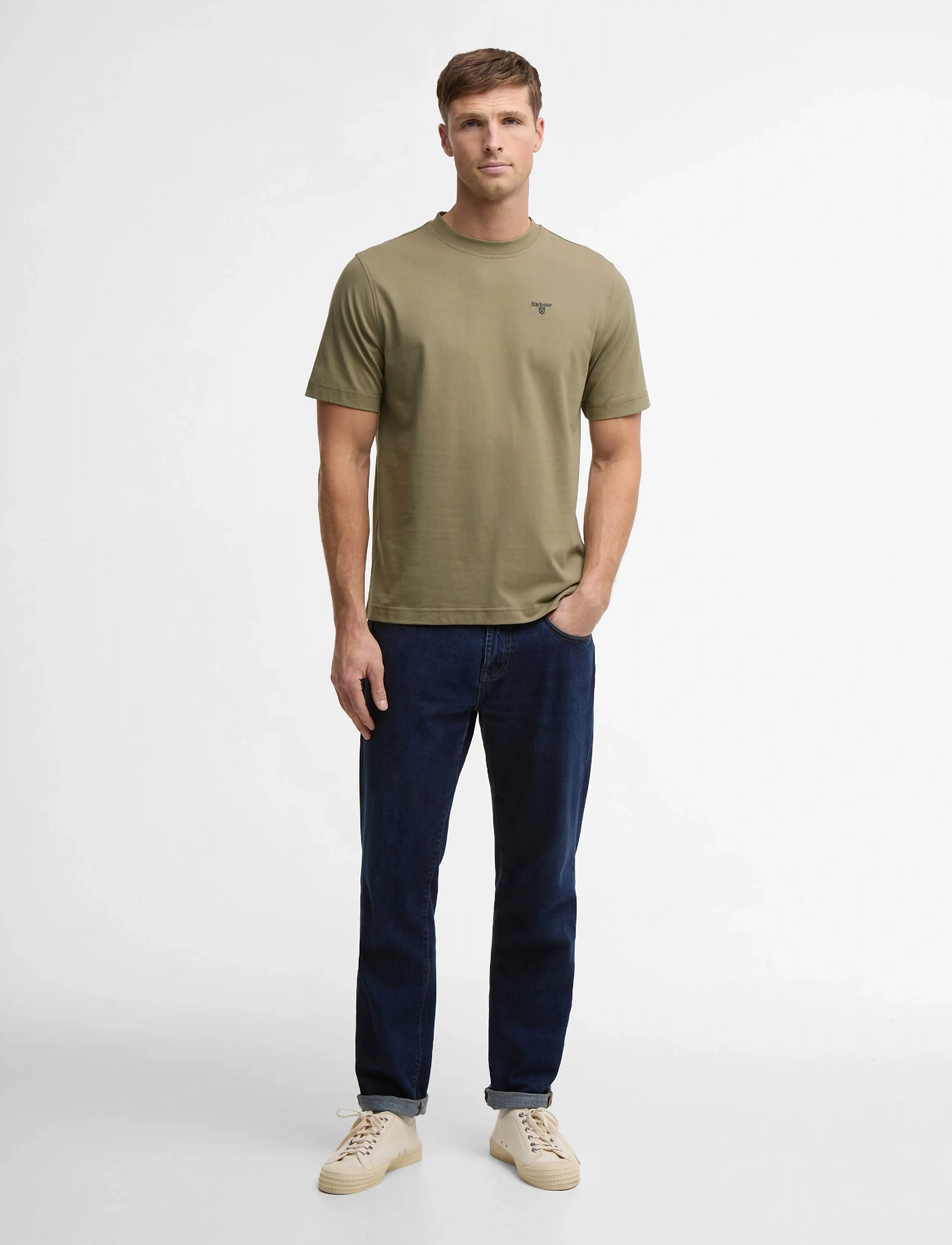 Barbour - Barbour RF Sports T-Sh - kortærmede t-shirts - grey olive - 4