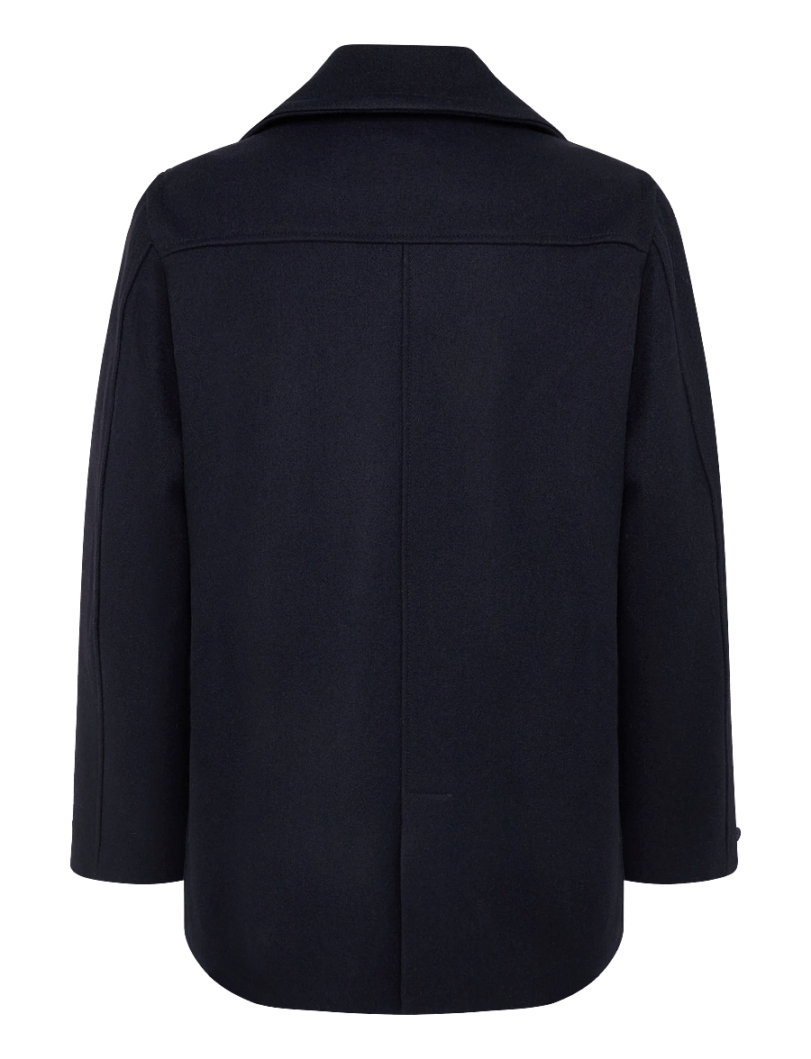 Barbour - Barbour Polzeath Wool Pea Coat - navy - 1