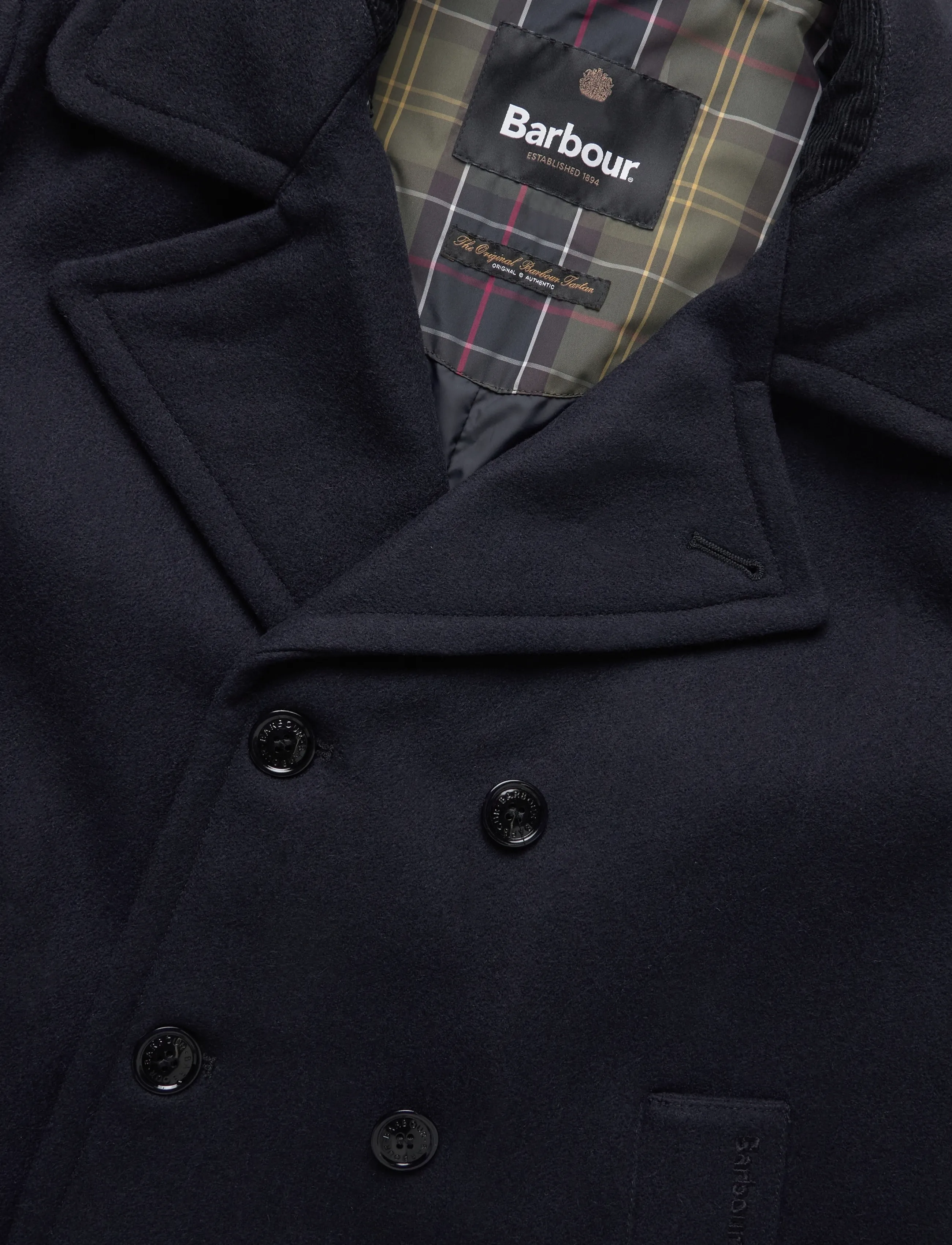 Barbour - Barbour Polzeath Wool Pea Coat - navy - 2