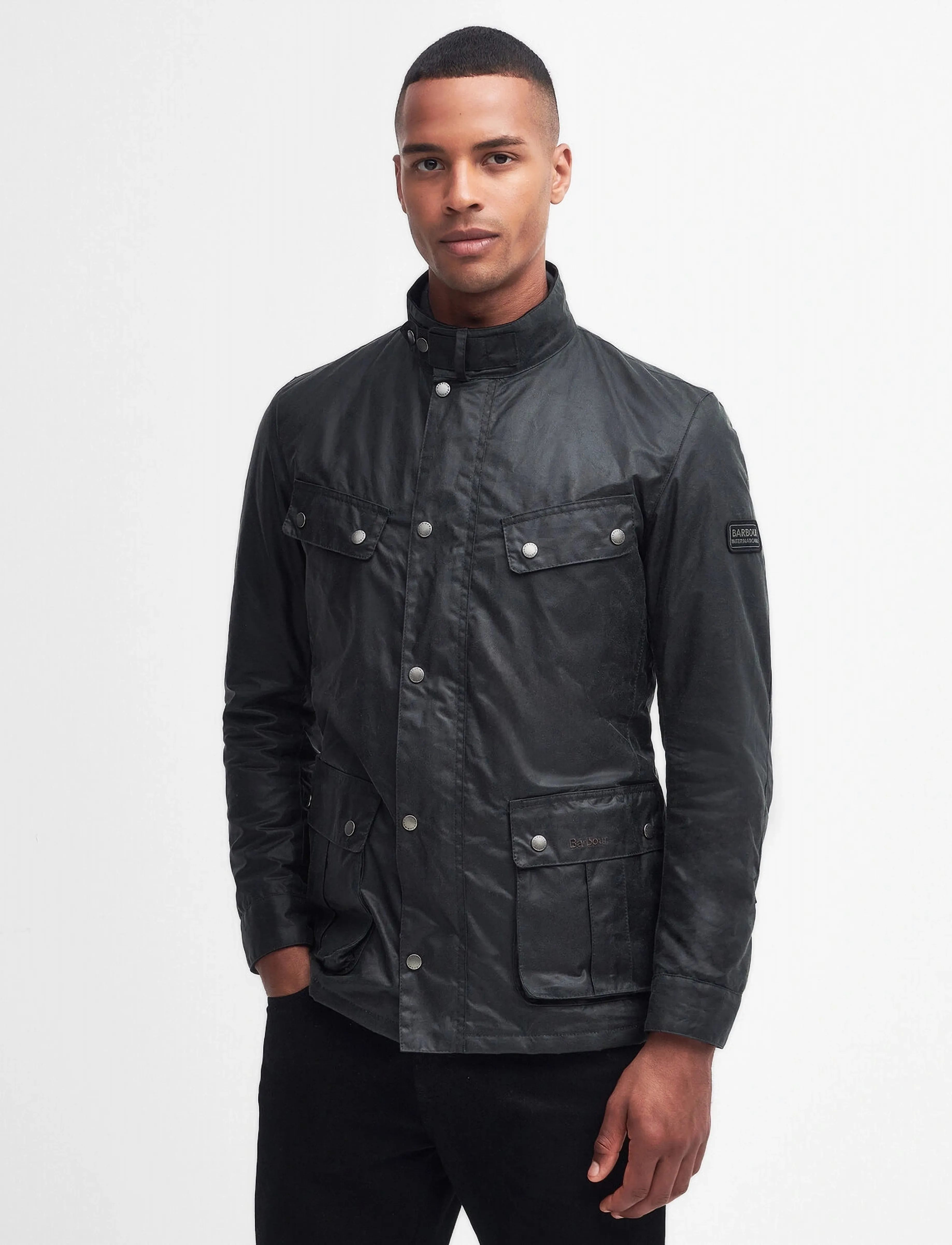 Barbour B.intl Duke Wax Jacket, Mænd, Voksjakke, Grå, Str: S