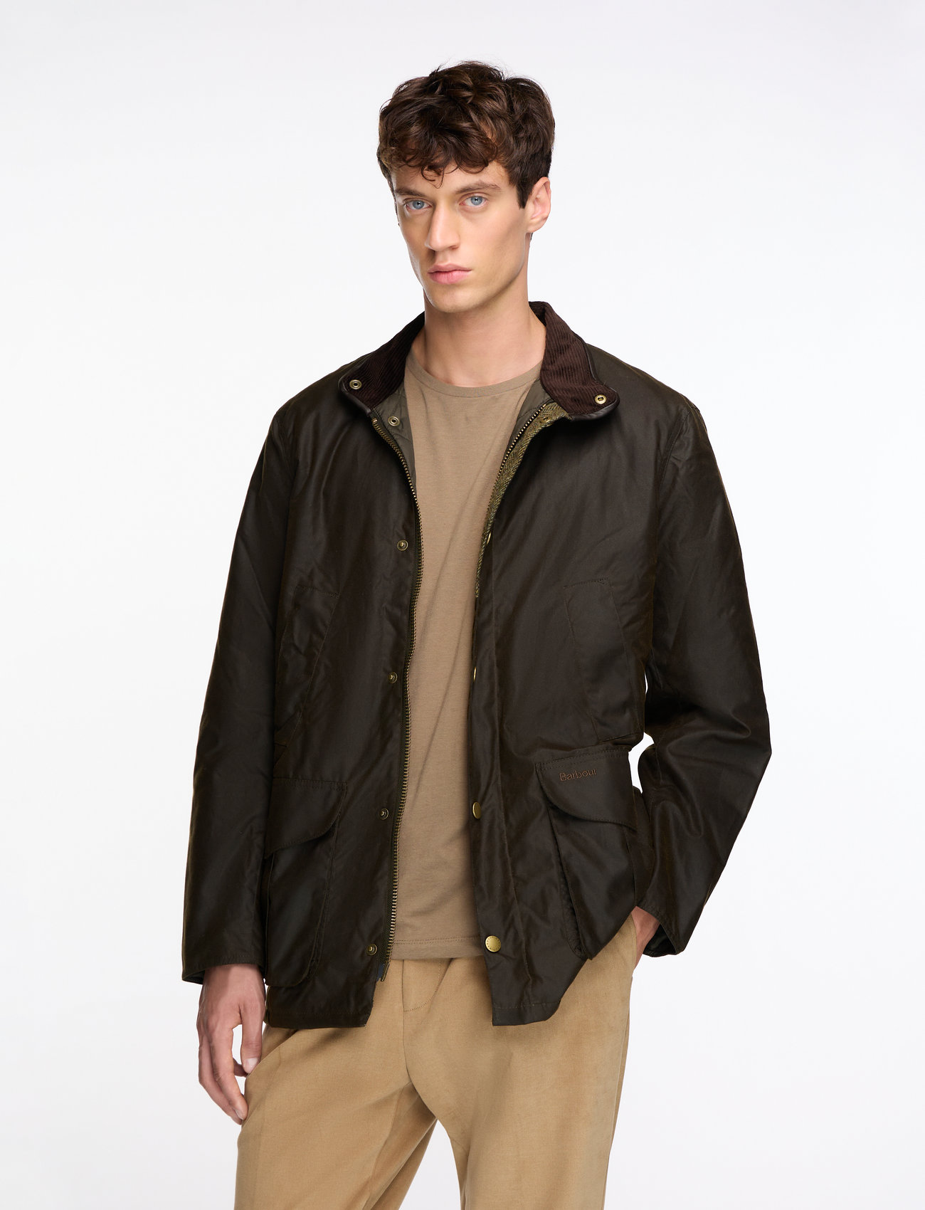Barbour - Barbour Hereford Wax - vinterjackor - olive - 0