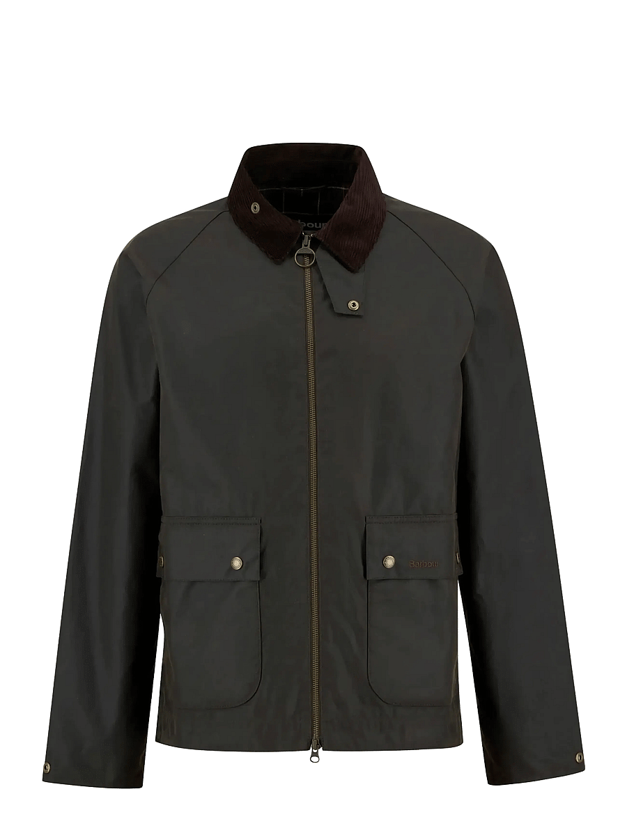 Barbour - Barbour Short Bedale Wax Jacket - vårjackor - olive - 1