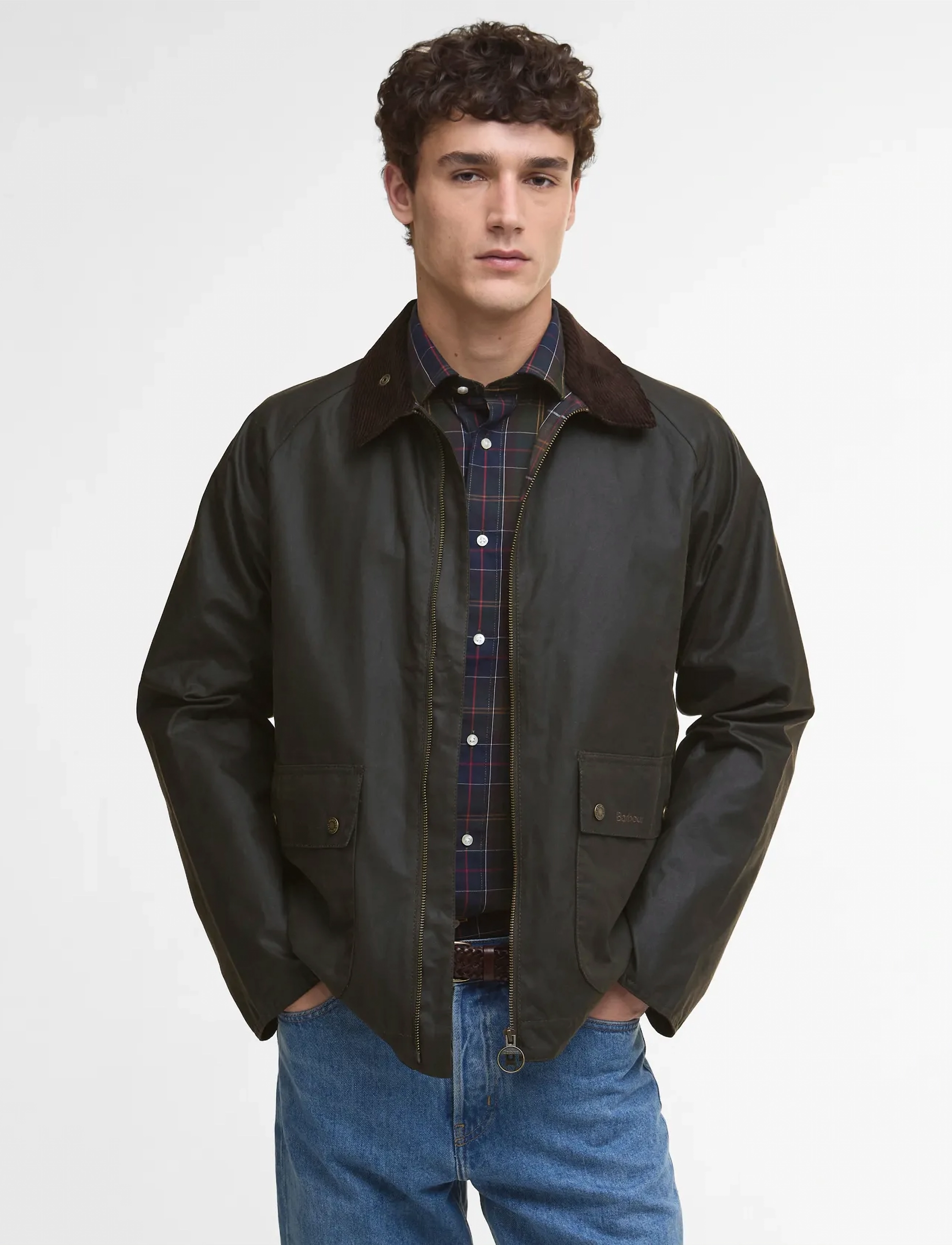 Barbour Barbour Short Bedale Wax Jacket, M, Khaki green, Jakker > Lette Jakker, Herre