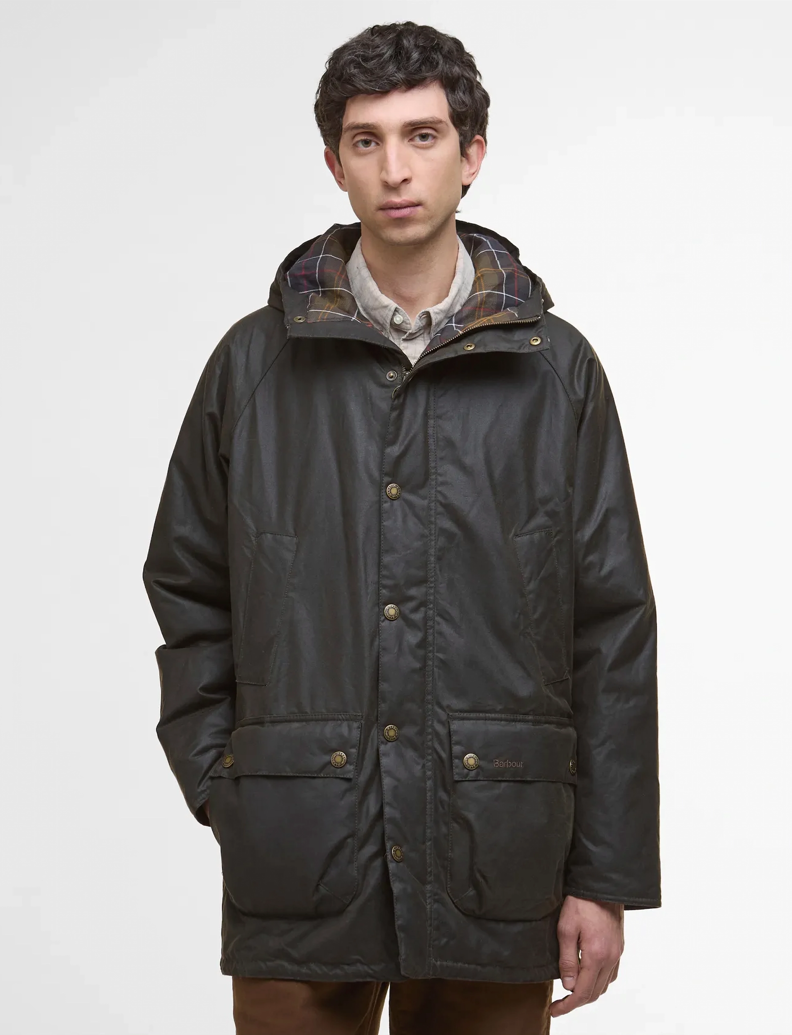 Barbour Barbour Bedale Wax Parka, XXL, Khaki green, Jakker > Parkaer, Herre