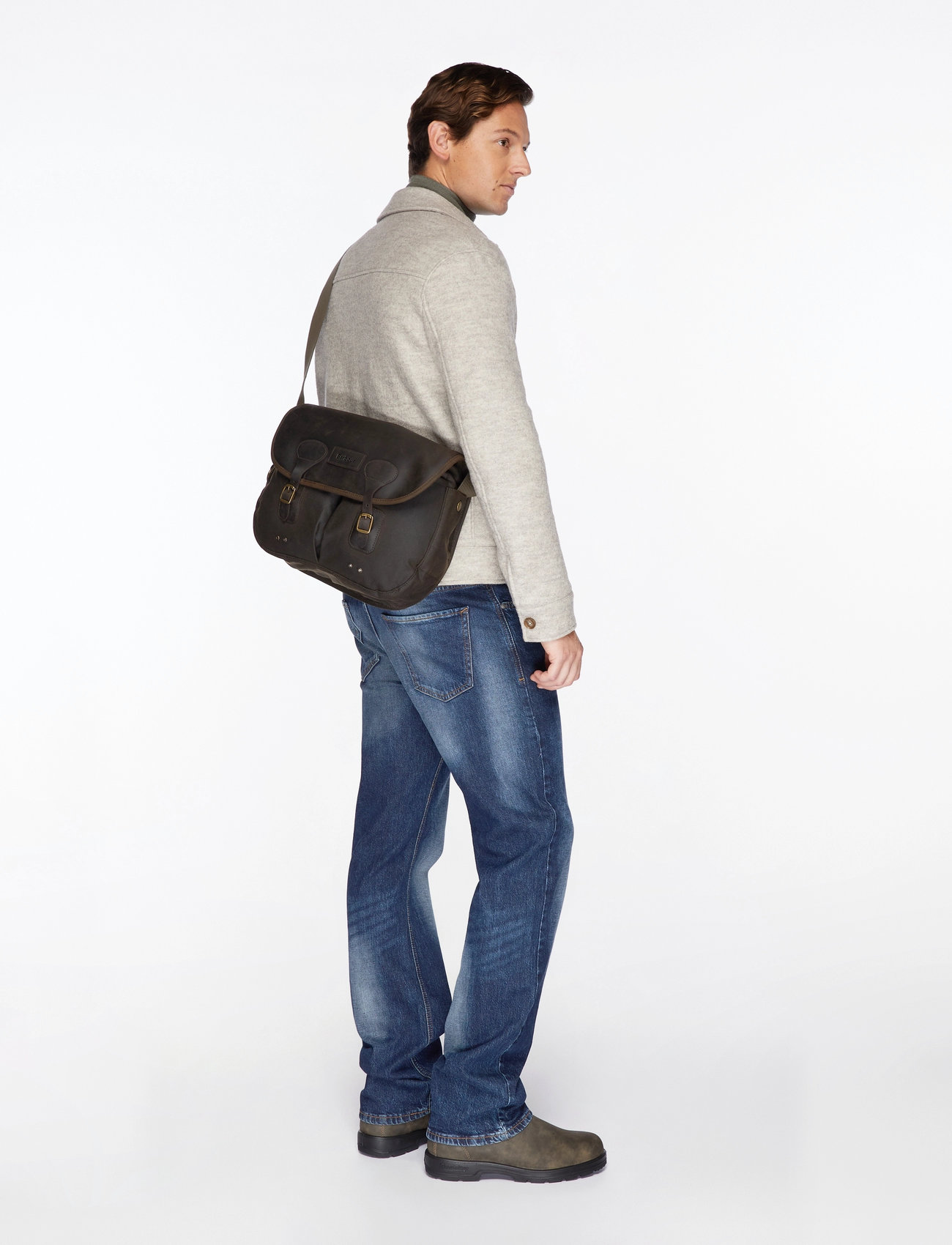 Barbour - Barbour Wax Leather Tarras Crossbody - everyday style - olive - 3