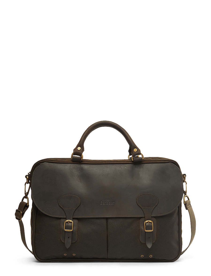 Barbour - Barbour Wax Briefcase - shop by occasion - olive - 0