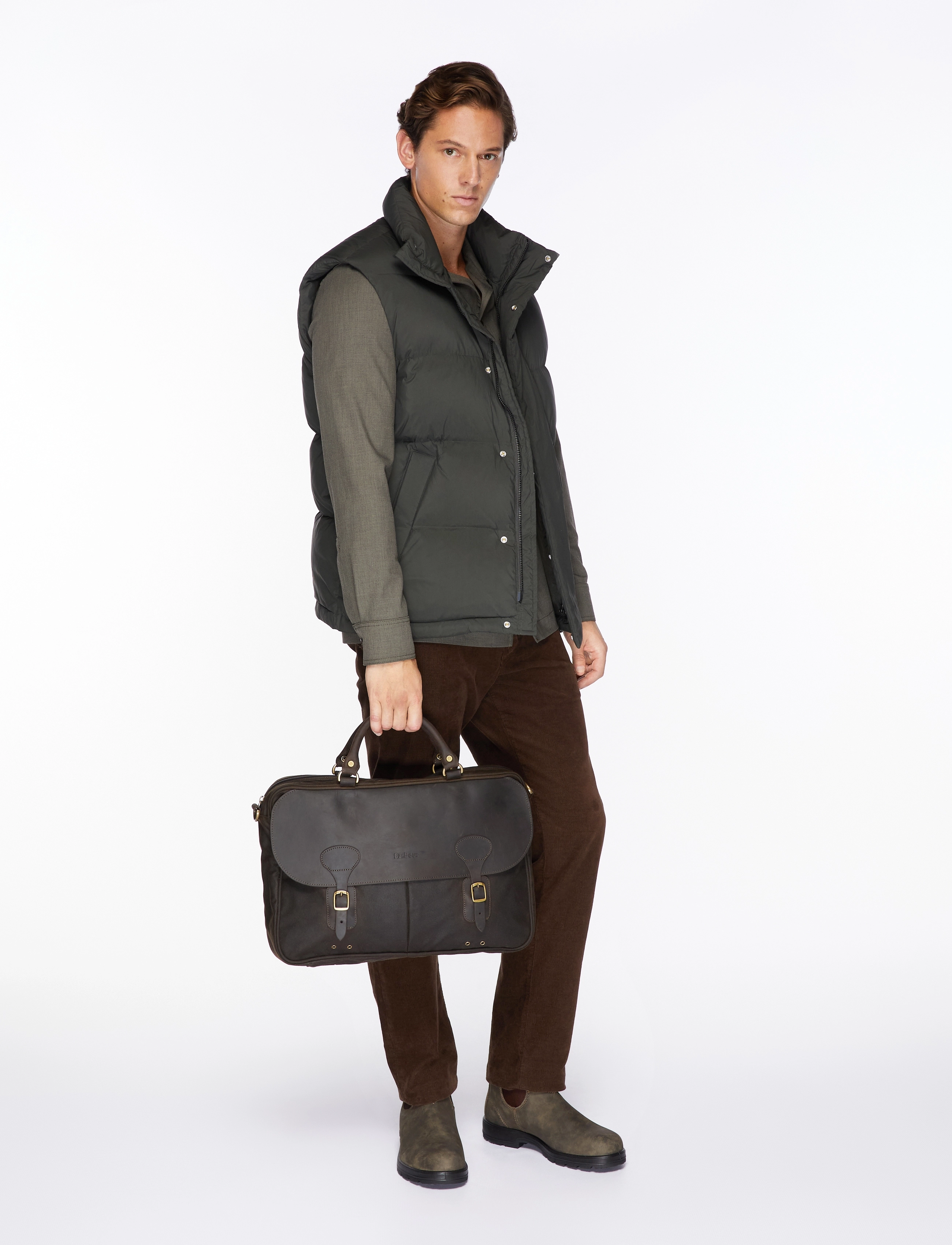 Barbour - Barbour Wax Briefcase - olkalaukut - olive - 1