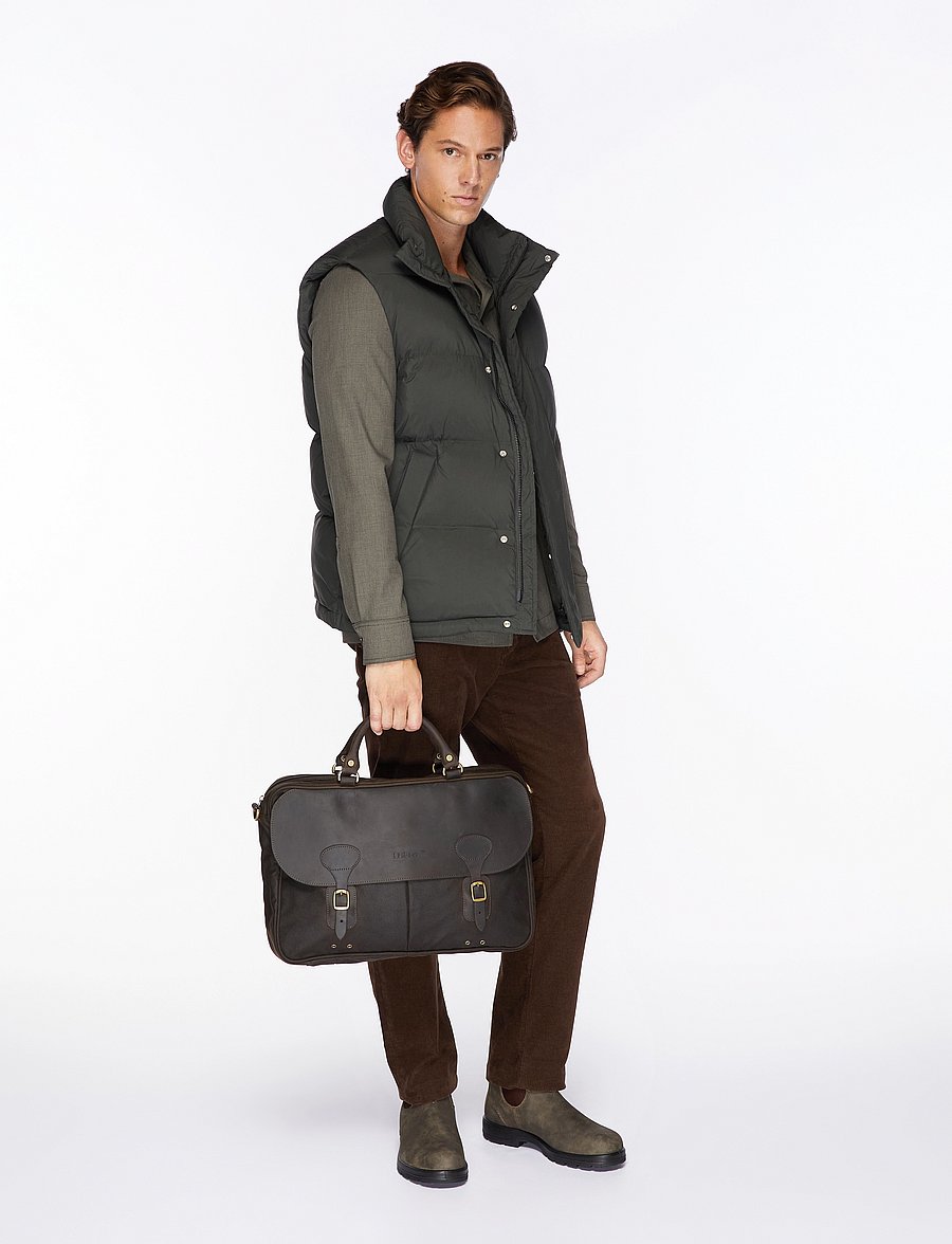 Barbour - Barbour Wax Briefcase - shop by occasion - olive - 1
