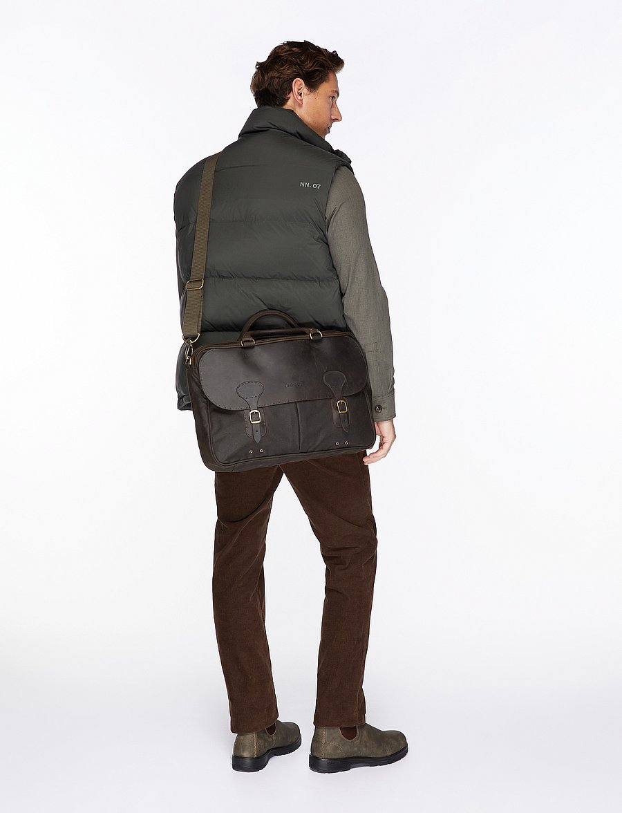 Barbour - Barbour Wax Briefcase - shop by occasion - olive - 2