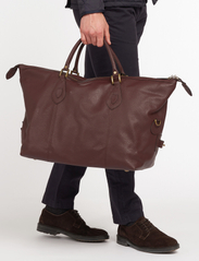 Barbour - Barbour Leather Med Travel Explorer - pirkinių krepšiai - brown - 7