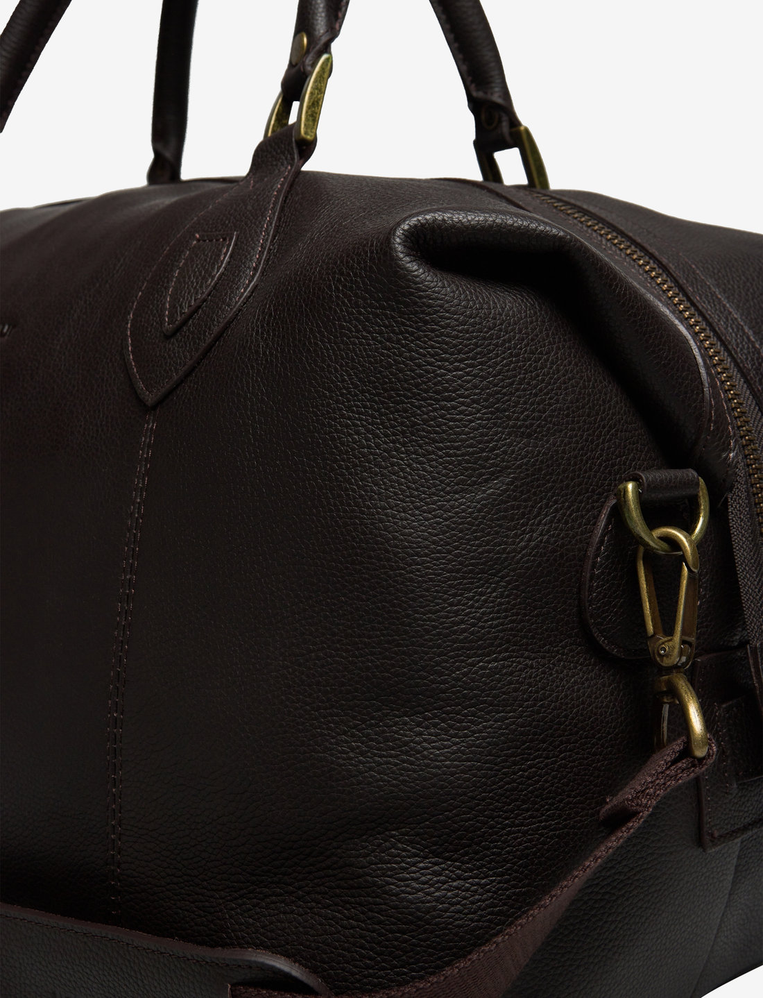 Barbour leather duffle discount bag