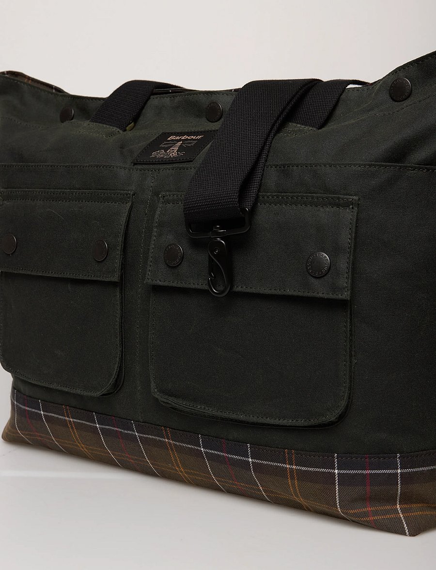 Barbour - Barbour Field Wax Tote Bag - sage - 3