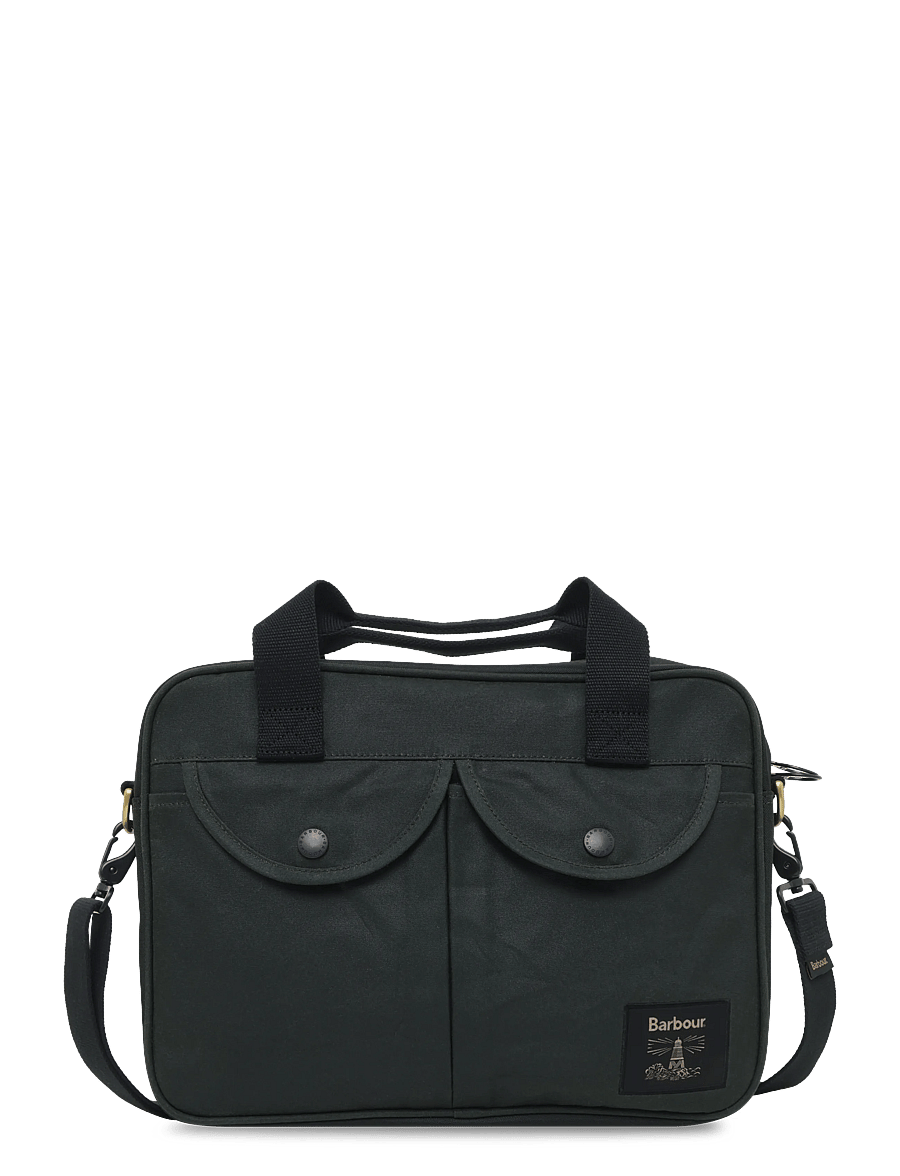 Barbour - Barbour Field Wax Laptop Crossbody Bag - sage - 0