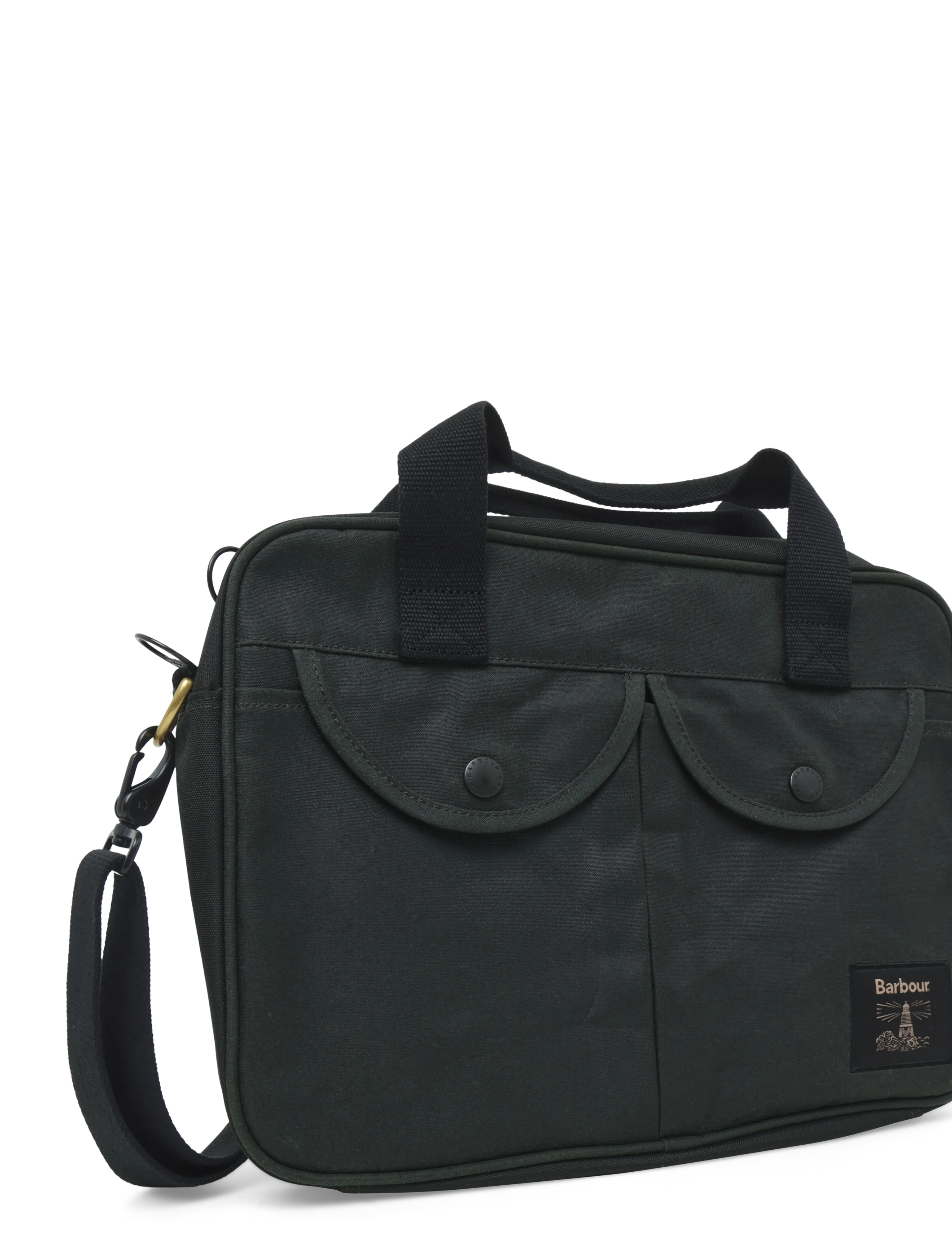 Barbour - Barbour Field Wax Laptop Crossbody Bag - sage - 2