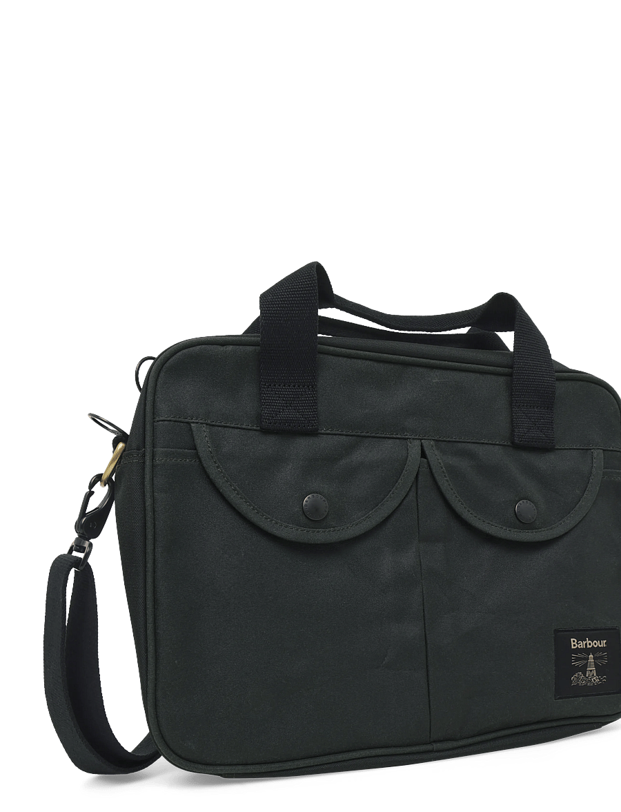 Barbour - Barbour Field Wax Laptop Crossbody Bag - sage - 2