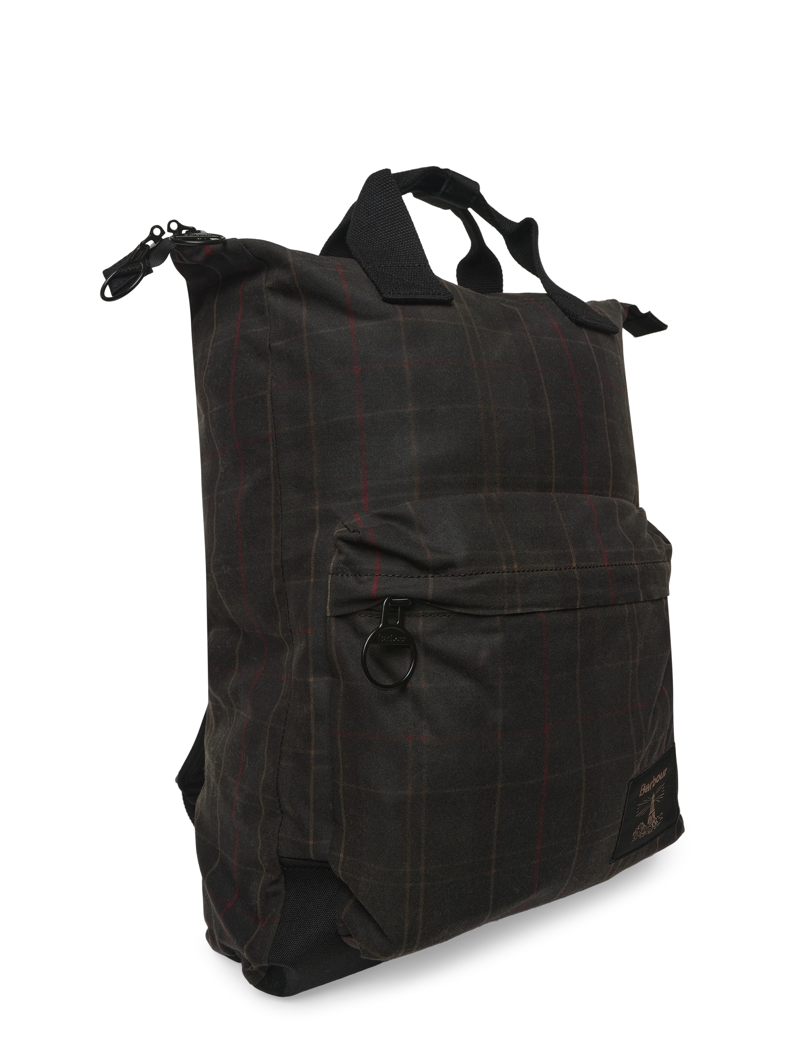 Barbour - Barbour Field Tartan Wax Backpack - business backpacks - dark classic tartan - 2