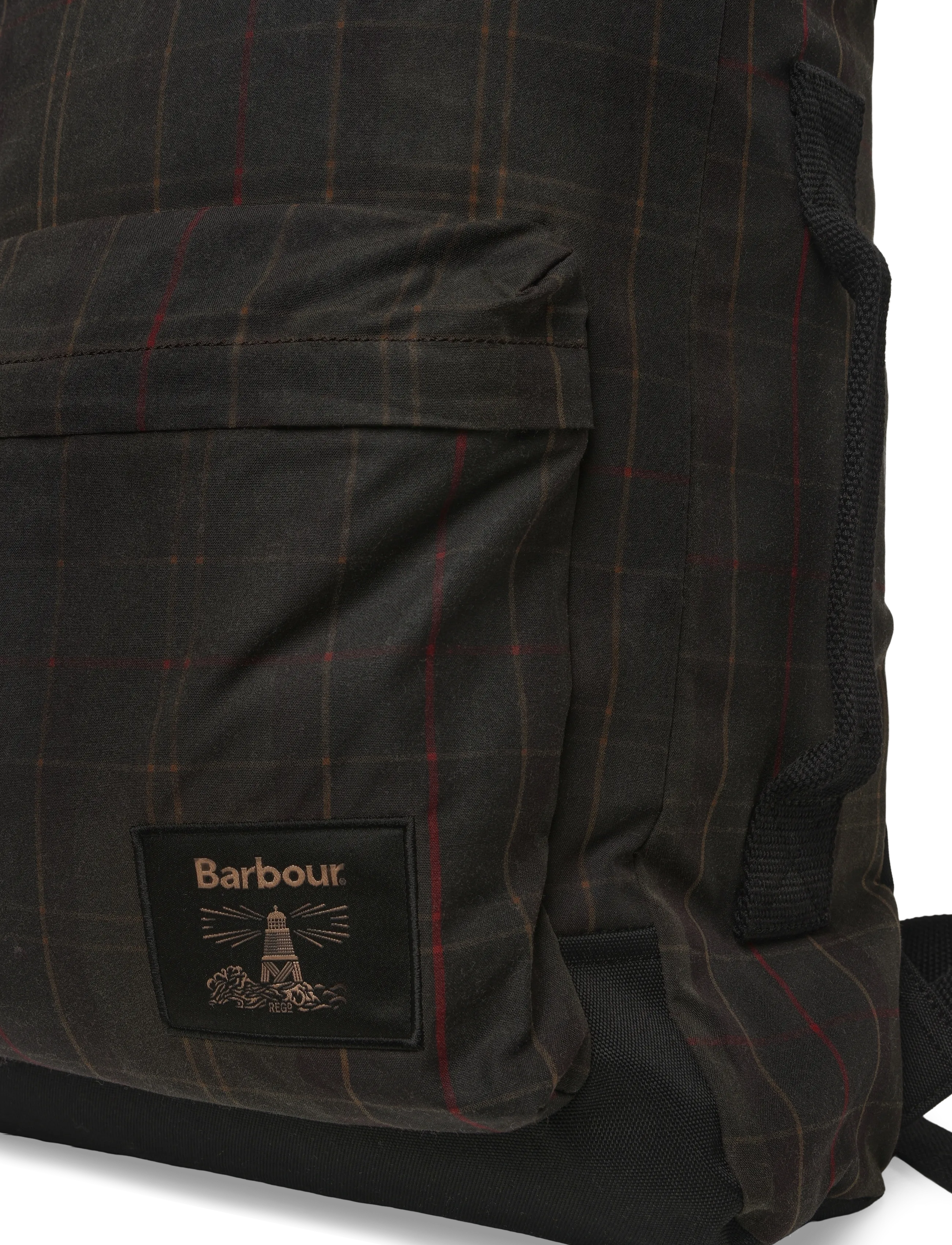 Barbour - Barbour Field Tartan Wax Backpack - business backpacks - dark classic tartan - 3