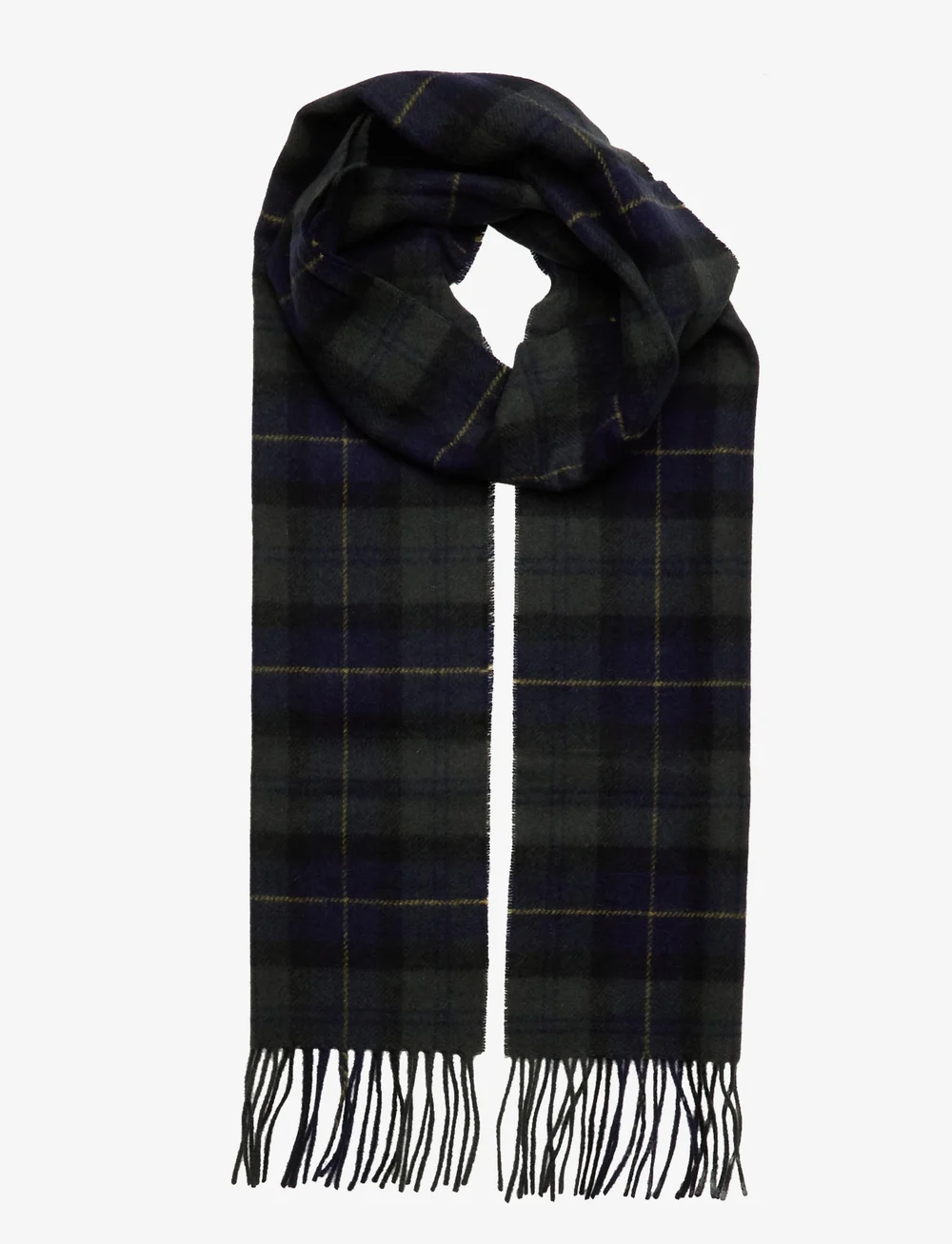 Barbour - Barbour Tartan Lambswool Scarf - halsdukar - olive night - 0