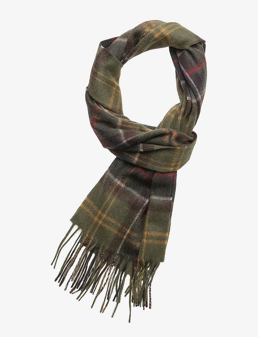Barbour - Barbour Wool Cashmere Tartan Scarf - Šilti šalikai - classic tartan - 0