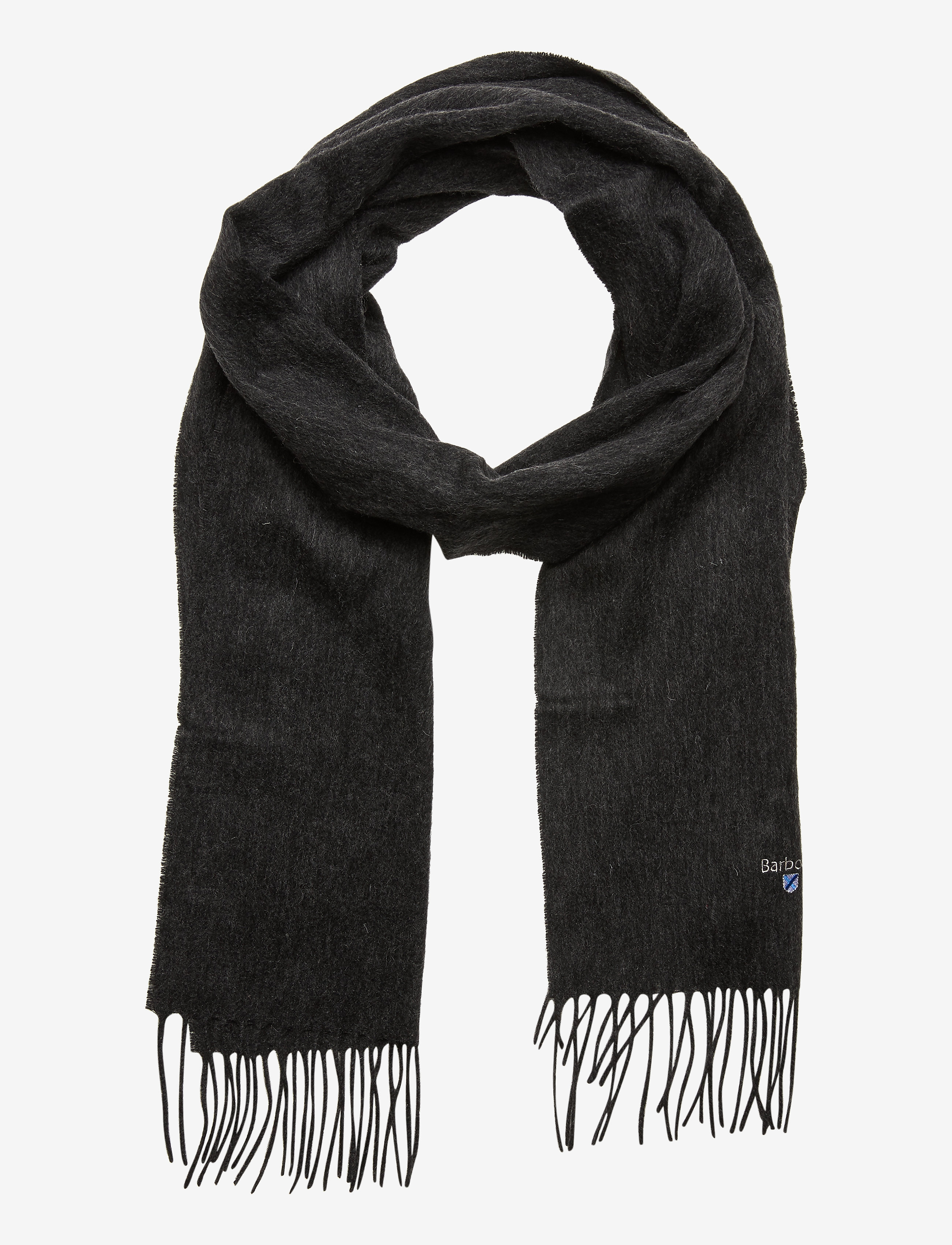 Barbour Barbour Plain Lambswool Scarf - Winter scarves - BLACK / grey