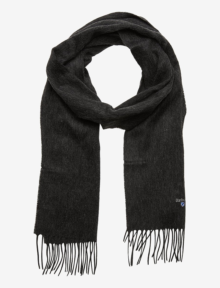 Barbour - Barbour Plain Lambswool Scarf - talvesallid - black - 0