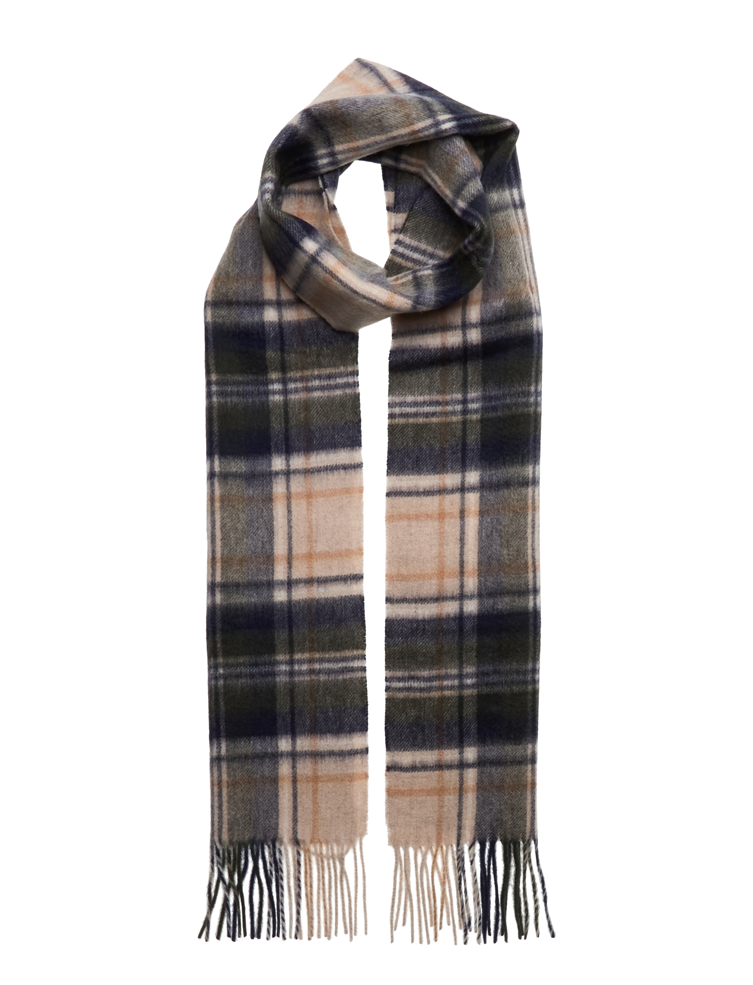 Barbour Barbour New Check Tartan Scarf - Barbour - SAND BEIGE PLAID / brown