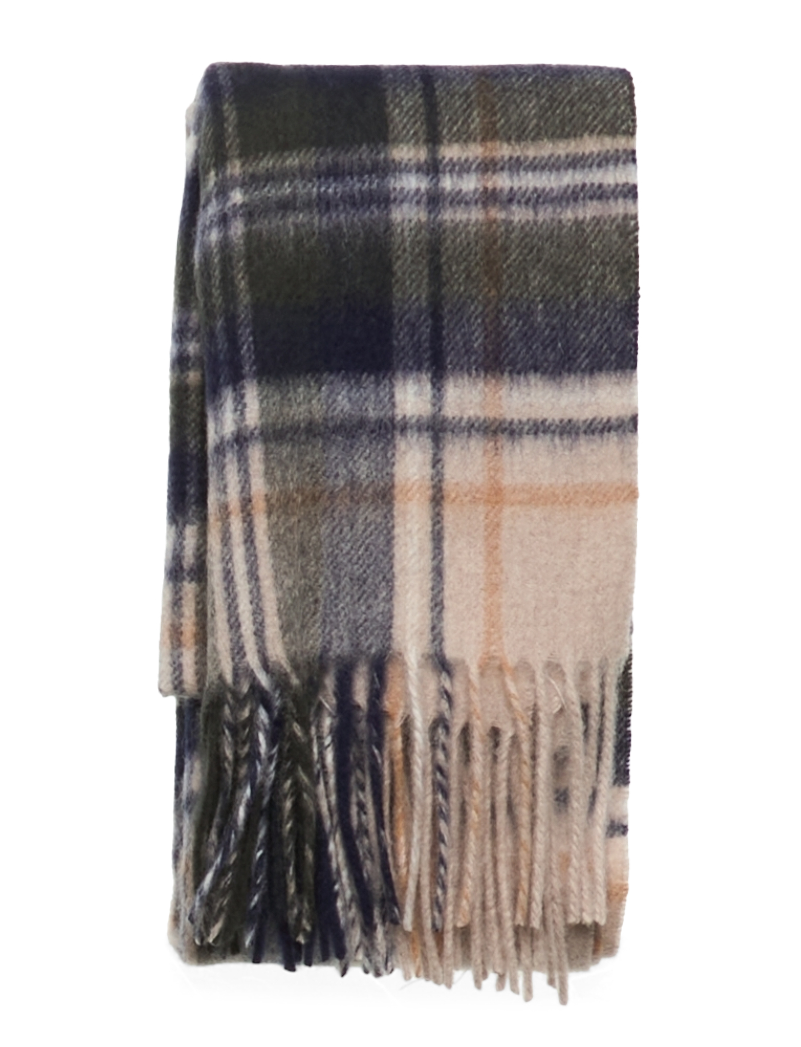 Barbour - Barbour New Check Tartan Scarf - sand beige plaid - 1