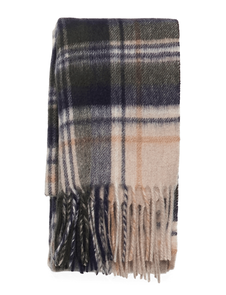 Barbour - Barbour New Check Tartan Scarf - sand beige plaid - 1