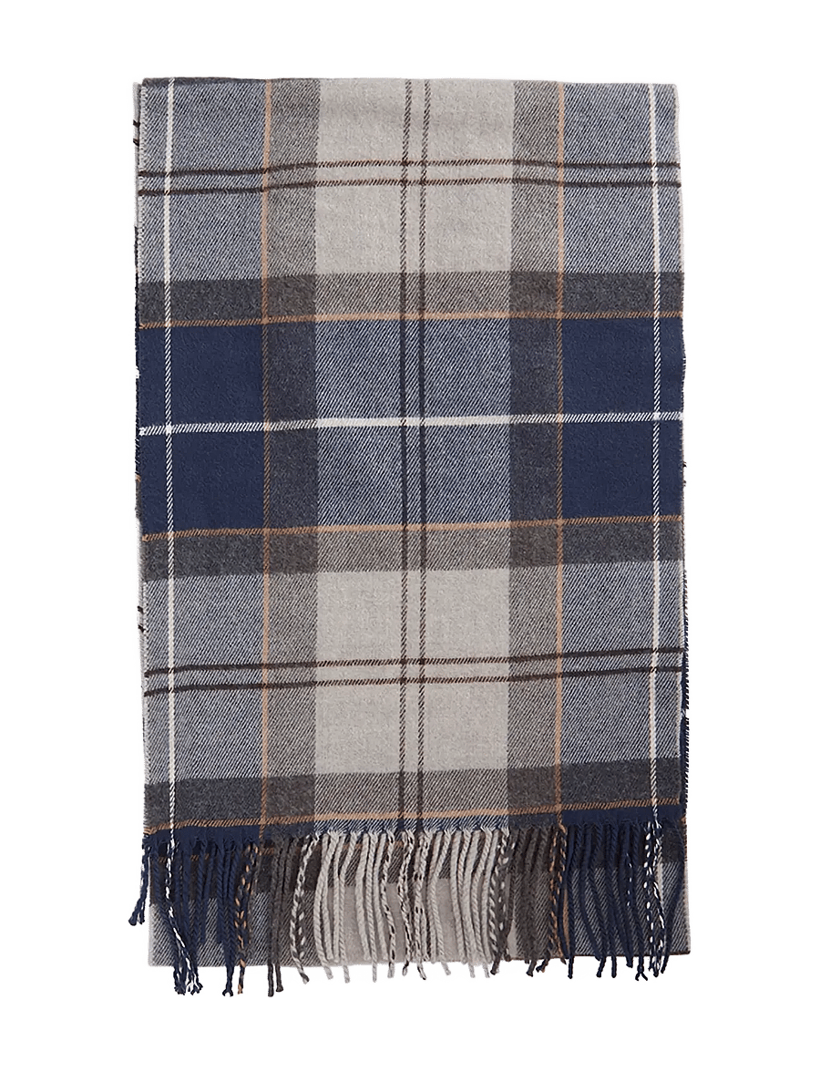 Barbour - Barbour Galingale Tartan Scarf - talvesallid - grey midnight tartan - 0