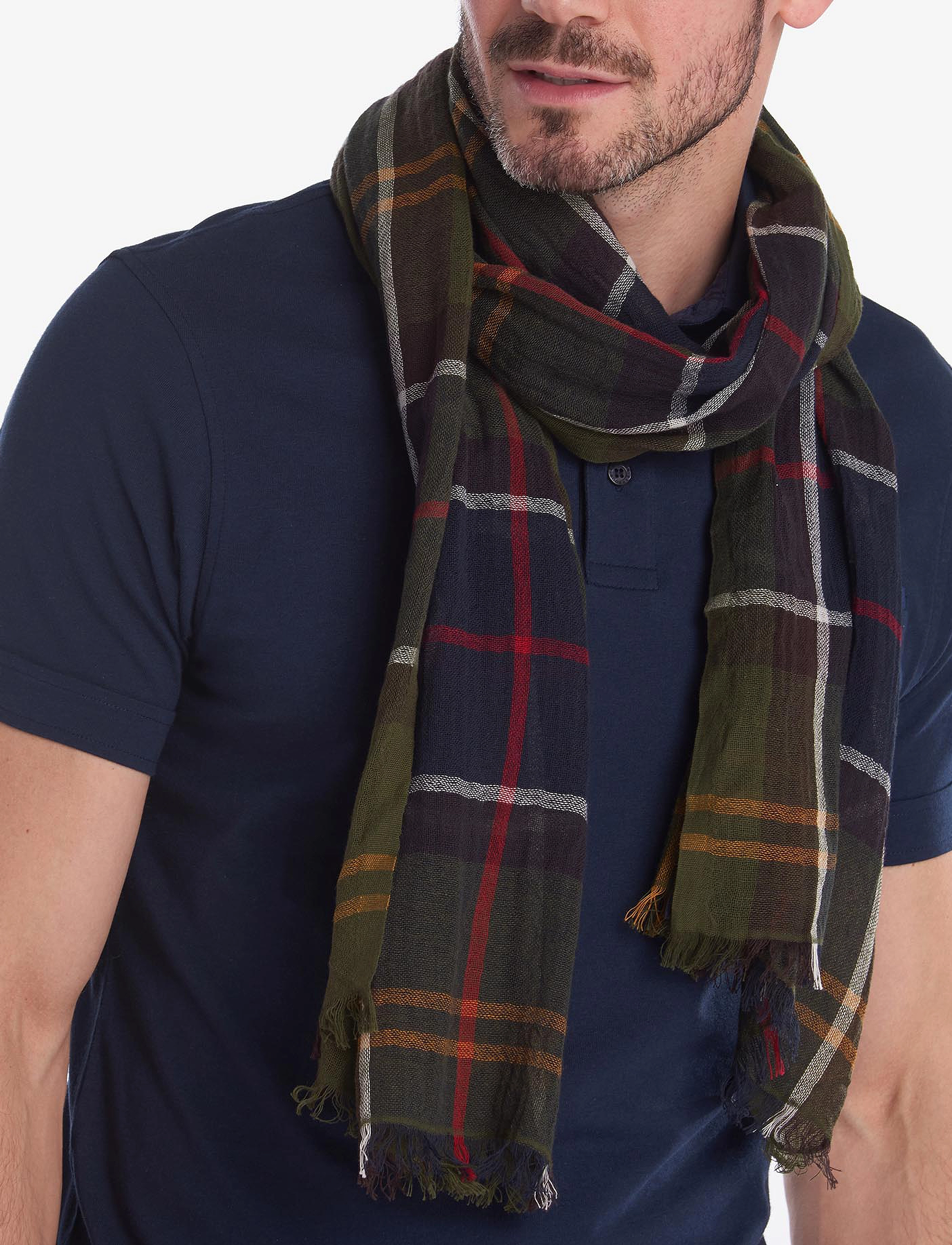Barbour Barbour Welton Scarf - Tørklæder - CLASSIC TARTAN / green