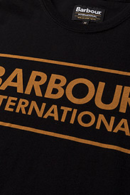 Barbour - B.Intl Essential Large Logo Tee - short-sleeved t-shirts - black - 2