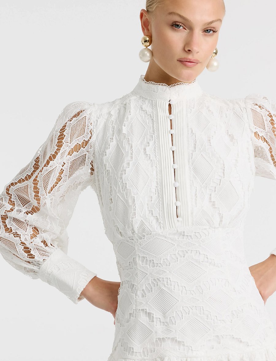 Bardot - REMY LACE DRESS - lace dresses - ivory - 3