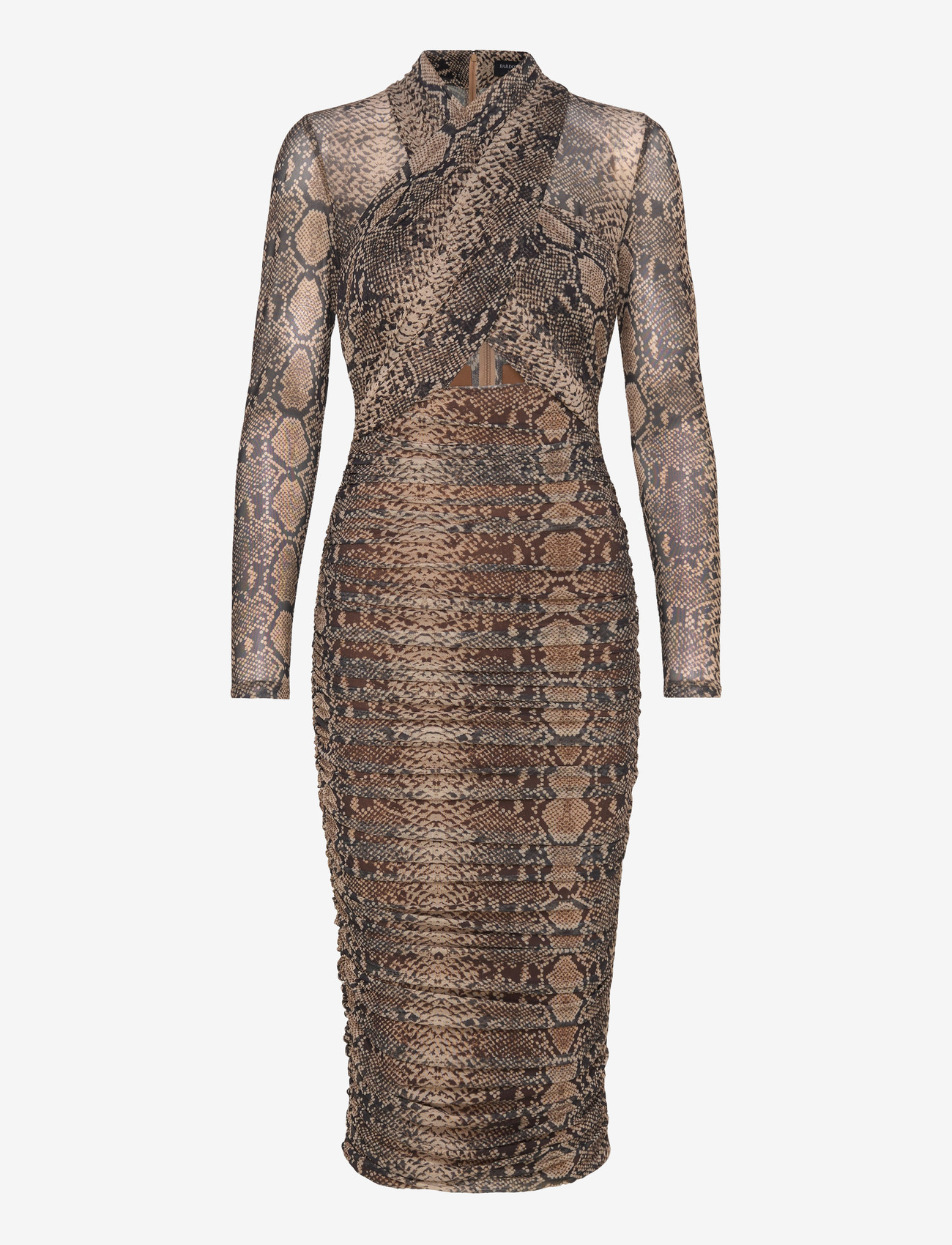 Bardot - ALIYAH PRINTED MIDI DRESS - fodralklänningar - snake skin - 0