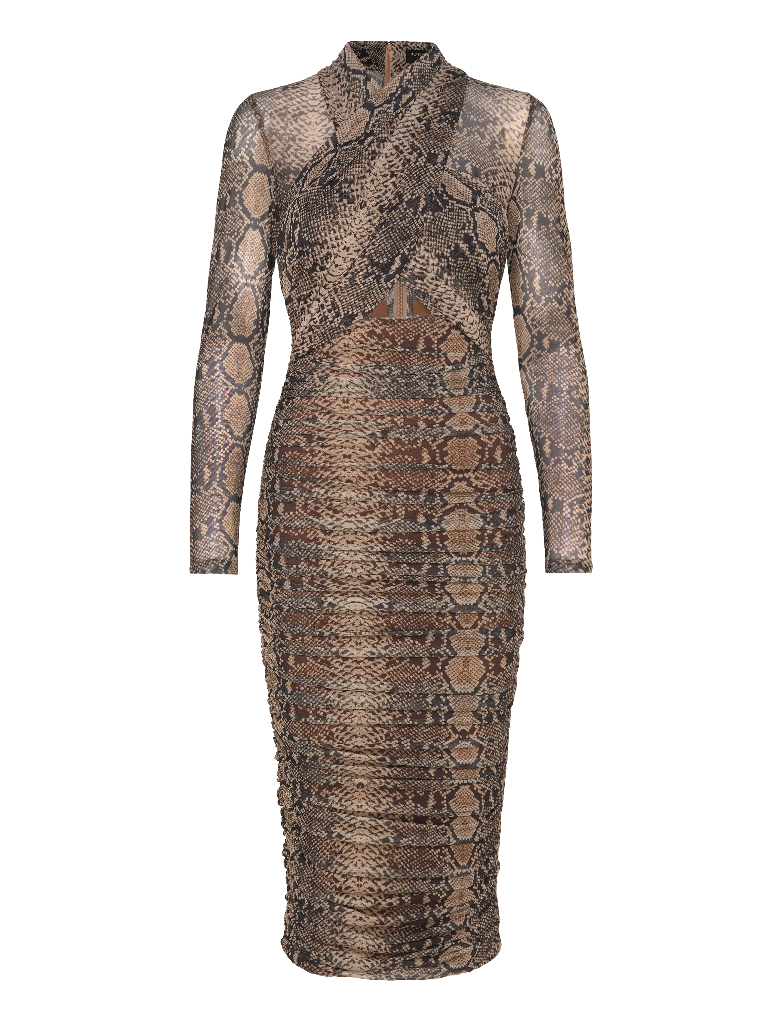 ALIYAH PRINTED MIDI DRESS - SNAKE SKIN