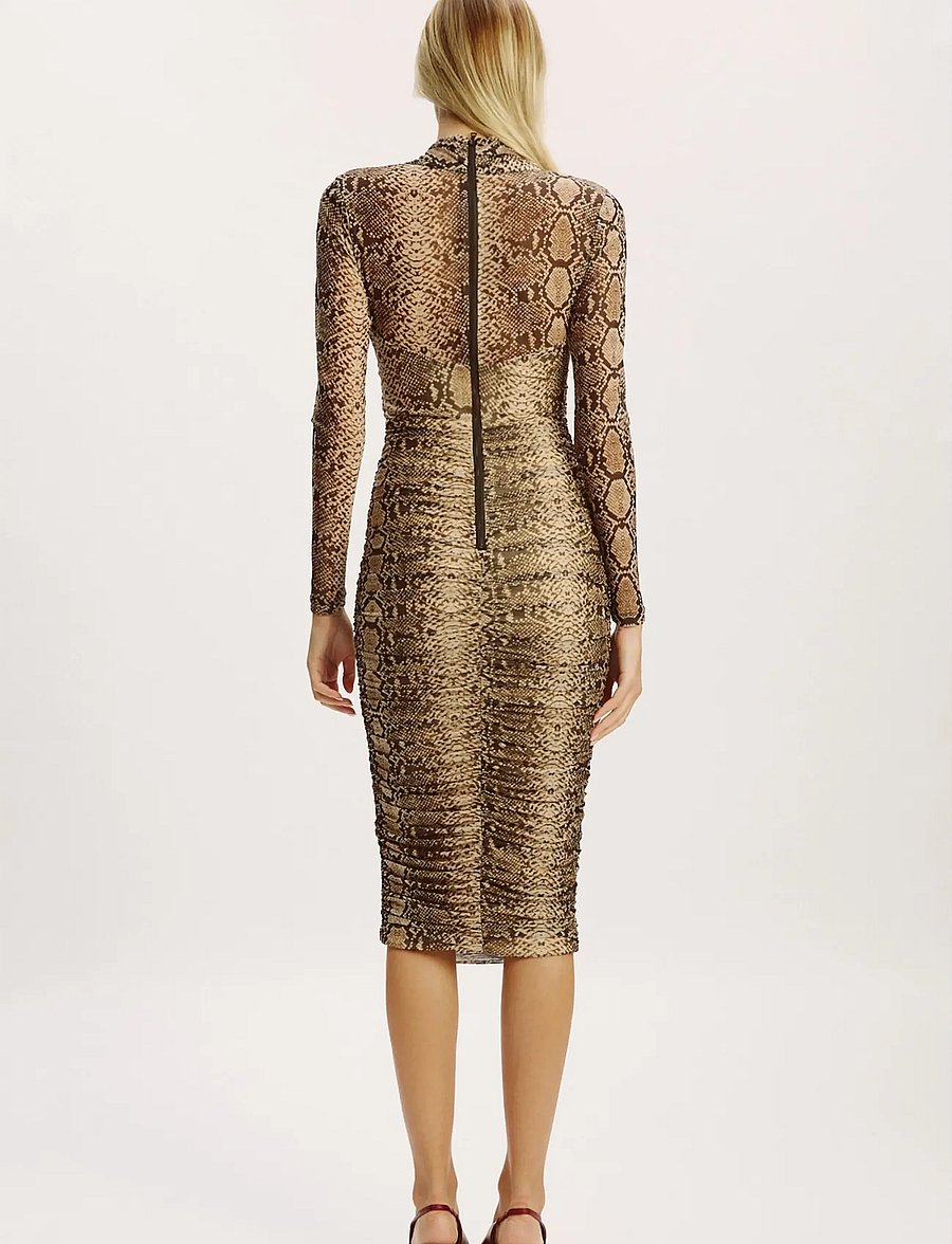 Bardot - ALIYAH PRINTED MIDI DRESS - etuikleider - snake skin - 4