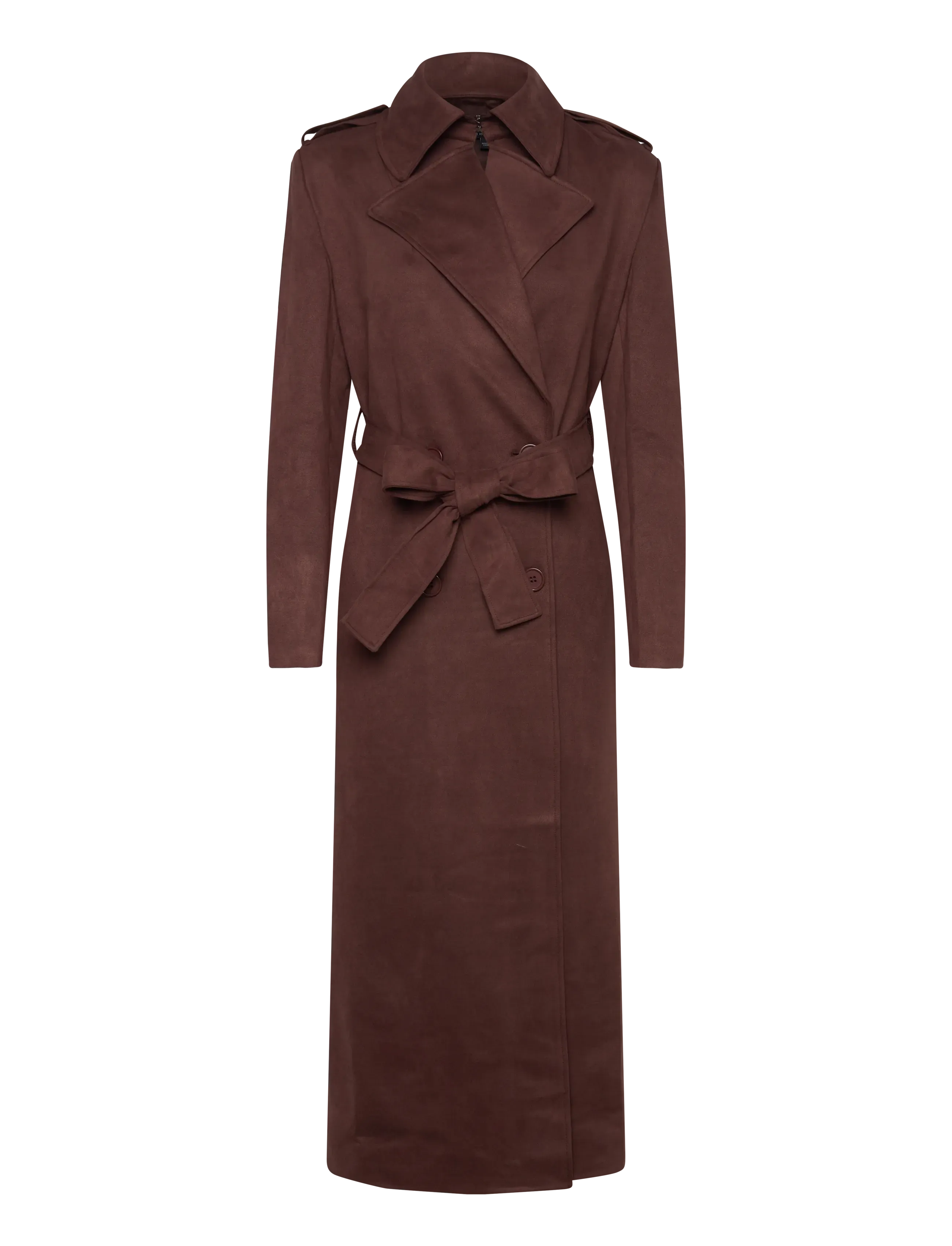 Bardot KIRA VEGAN SUEDE TRENCH COAT - Kleidung - CHOCOLATE / brown