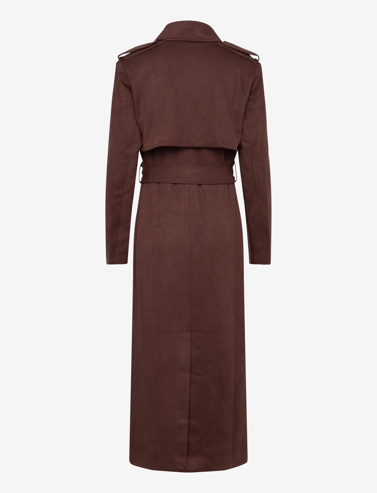 Bardot - KIRA VEGAN SUEDE TRENCH COAT - trenchcoats - chocolate - 2