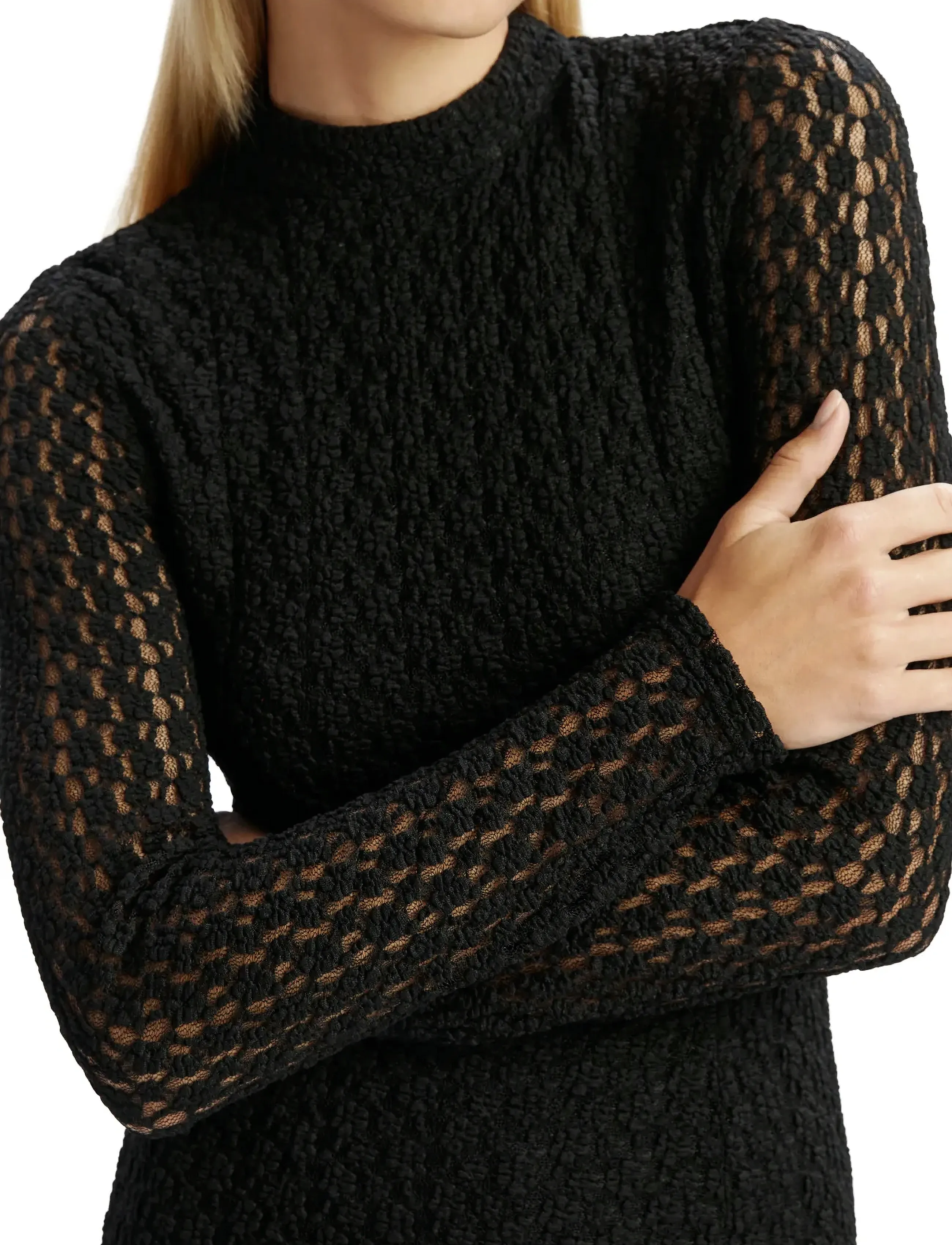 Bardot - VEZZA FLORAL MESH DRESS - stramme kjoler - black - 5