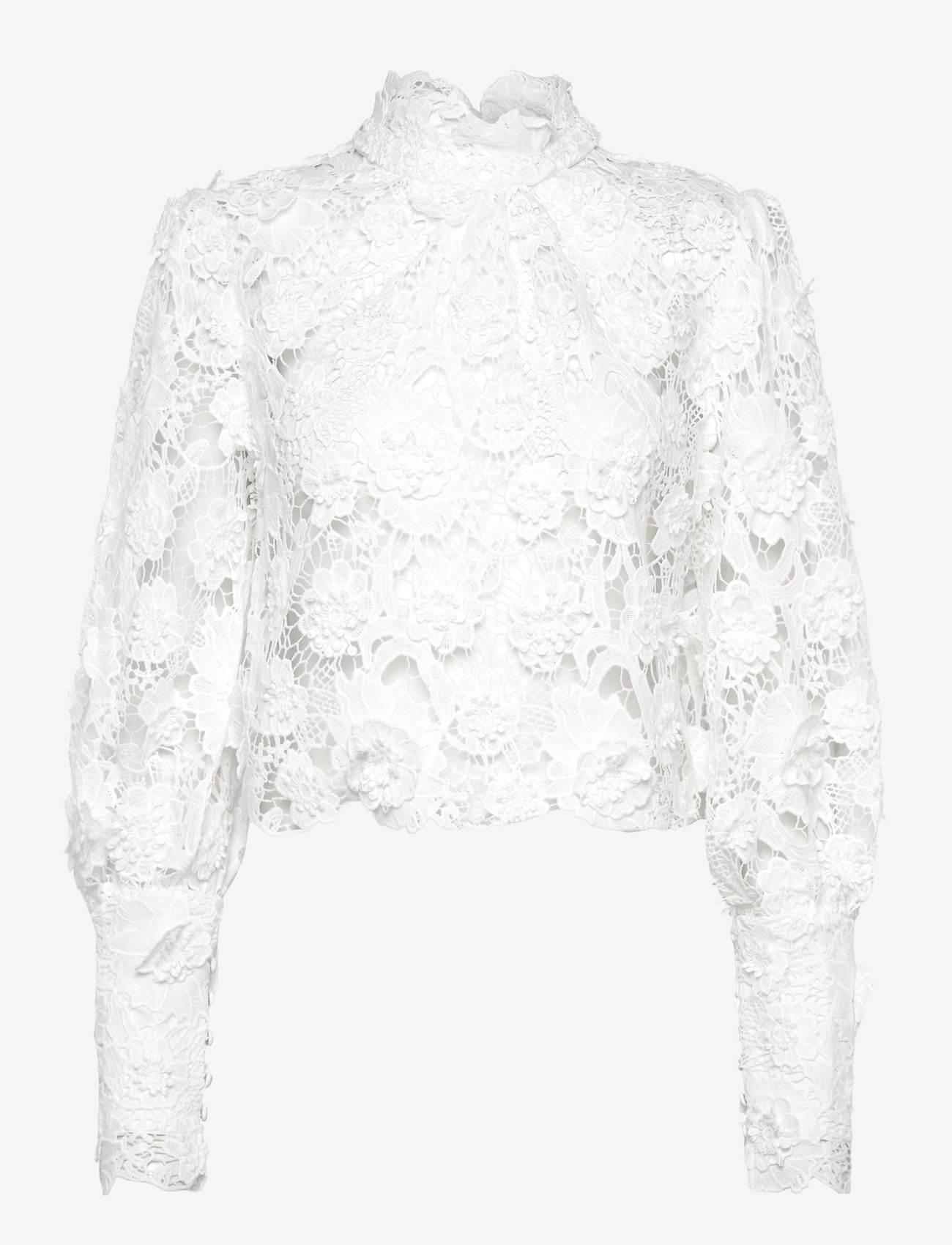 Bardot - LACE GEORGIA TOP - pikkade varrukatega pluusid - ivory - 0