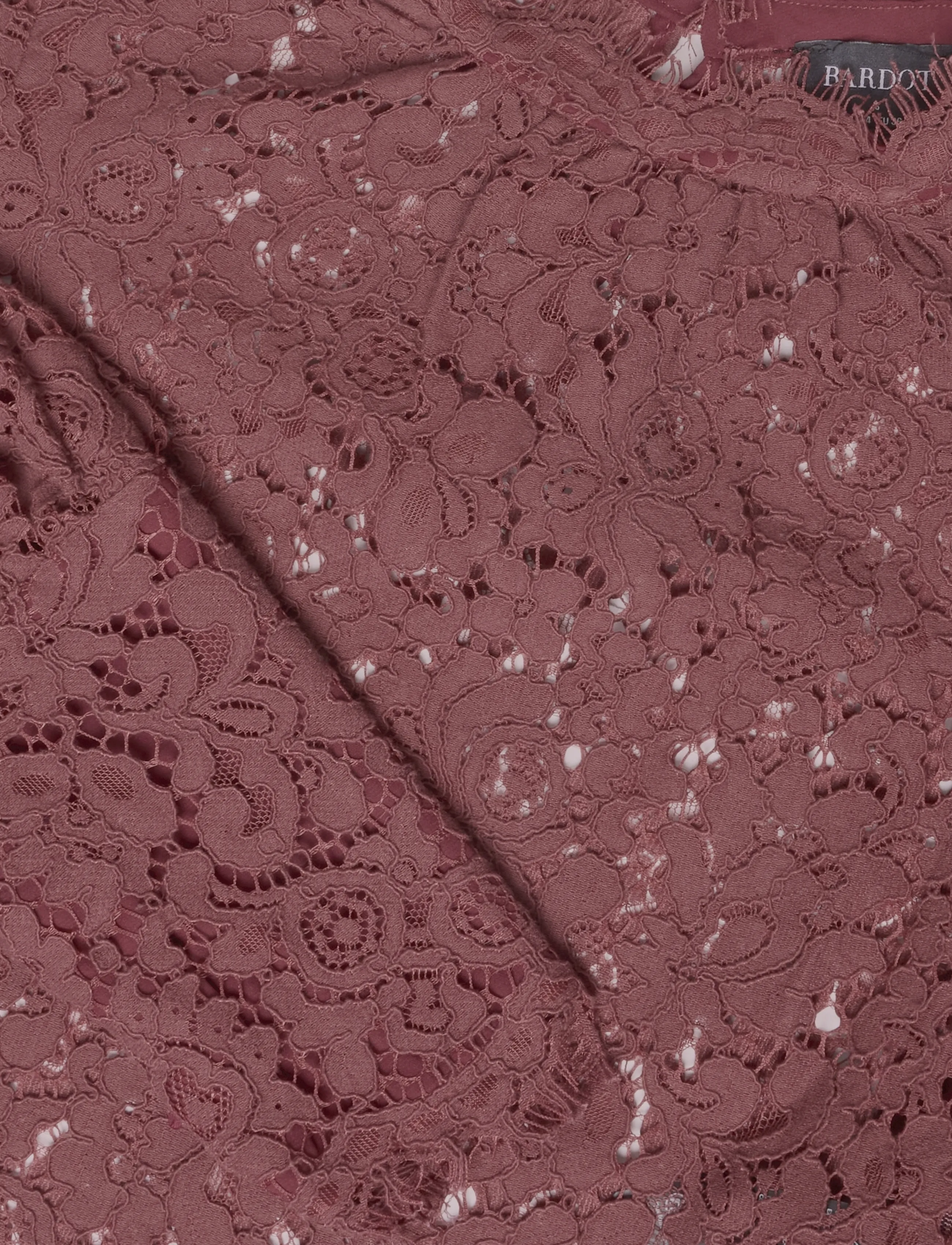 Bardot - LACE GEORGIA TOP - langærmede bluser - deep plum - 2