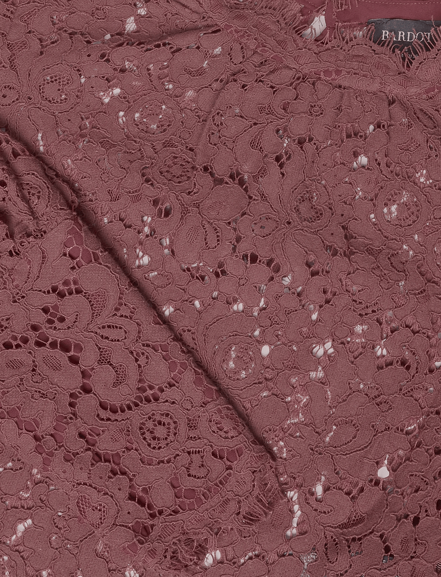Bardot - LACE GEORGIA TOP - langærmede bluser - deep plum - 2