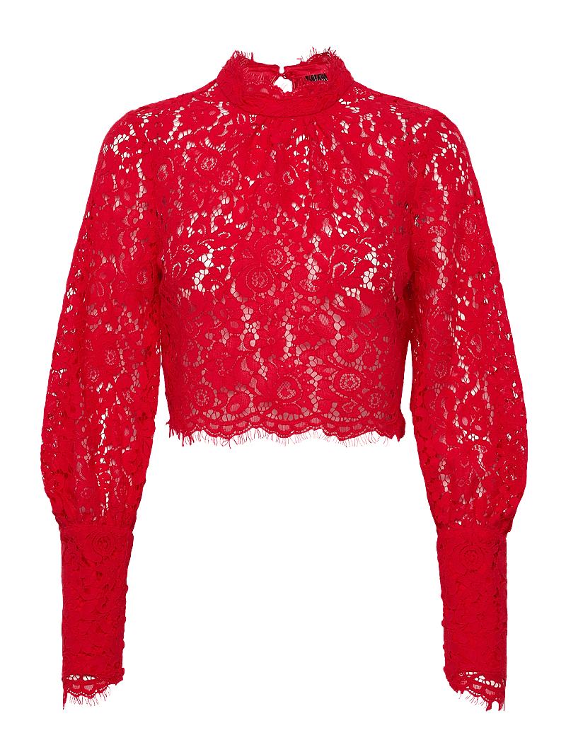 Bardot - LACE GEORGIA TOP - langärmlige blusen - fire red - 1