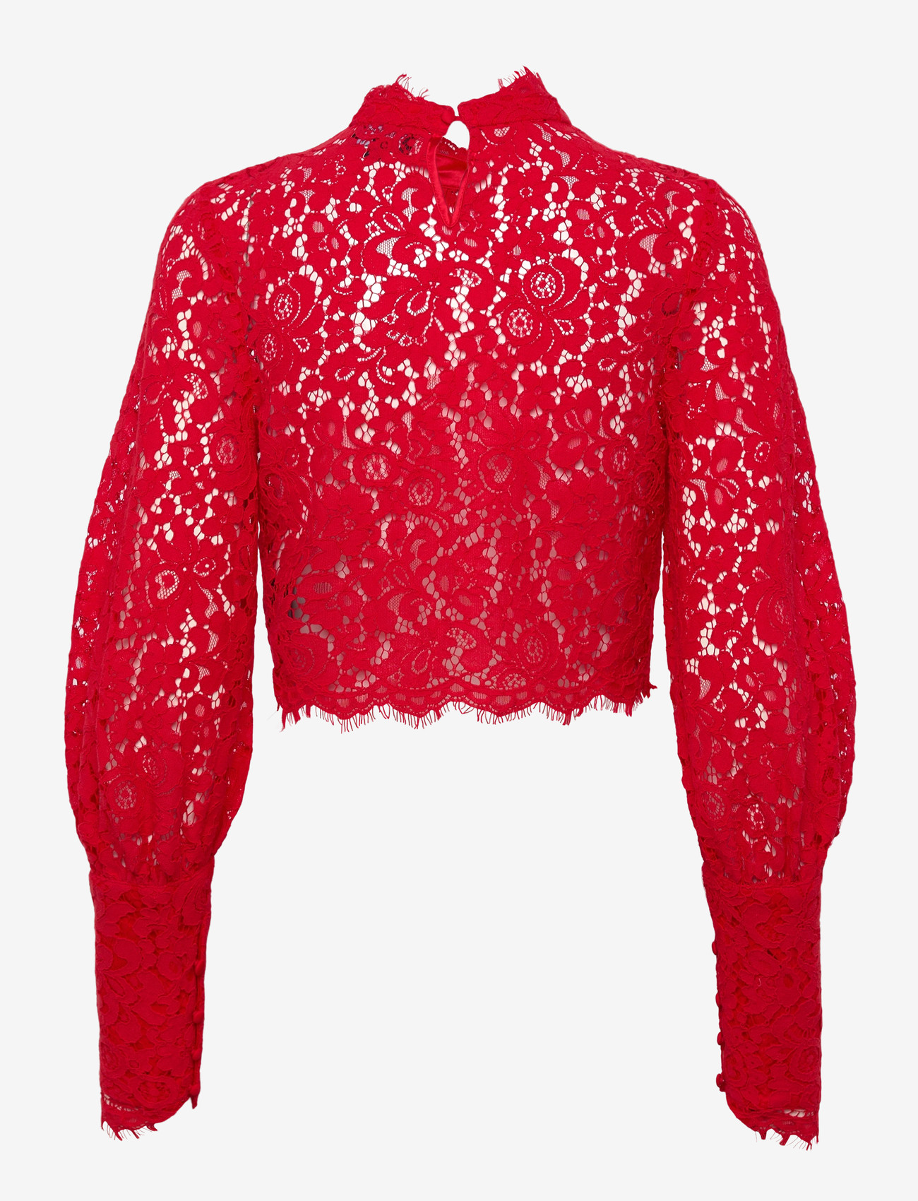 Bardot - LACE GEORGIA TOP - långärmade blusar - fire red - 1
